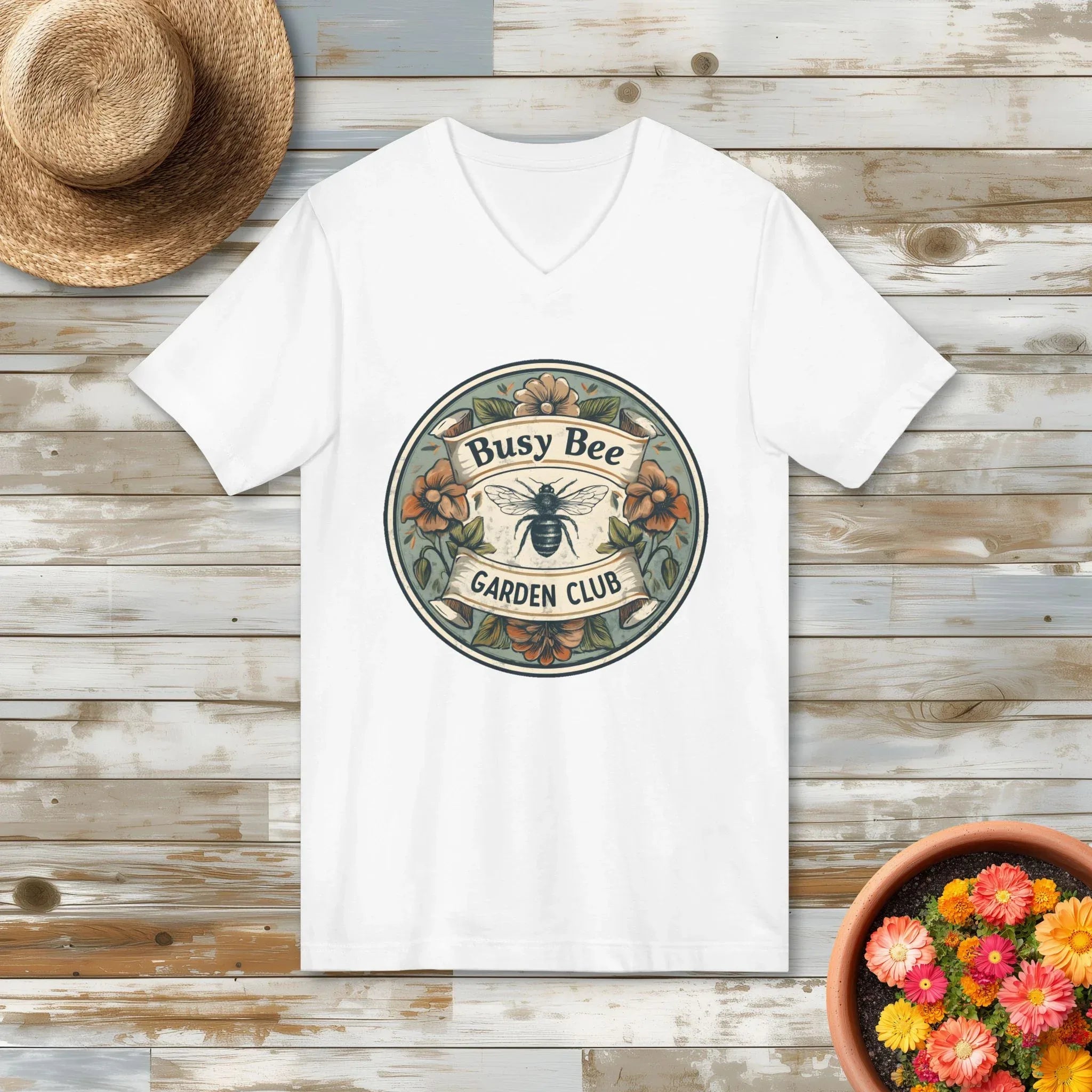 Busy Bee Garden Club V-Neck Shirt