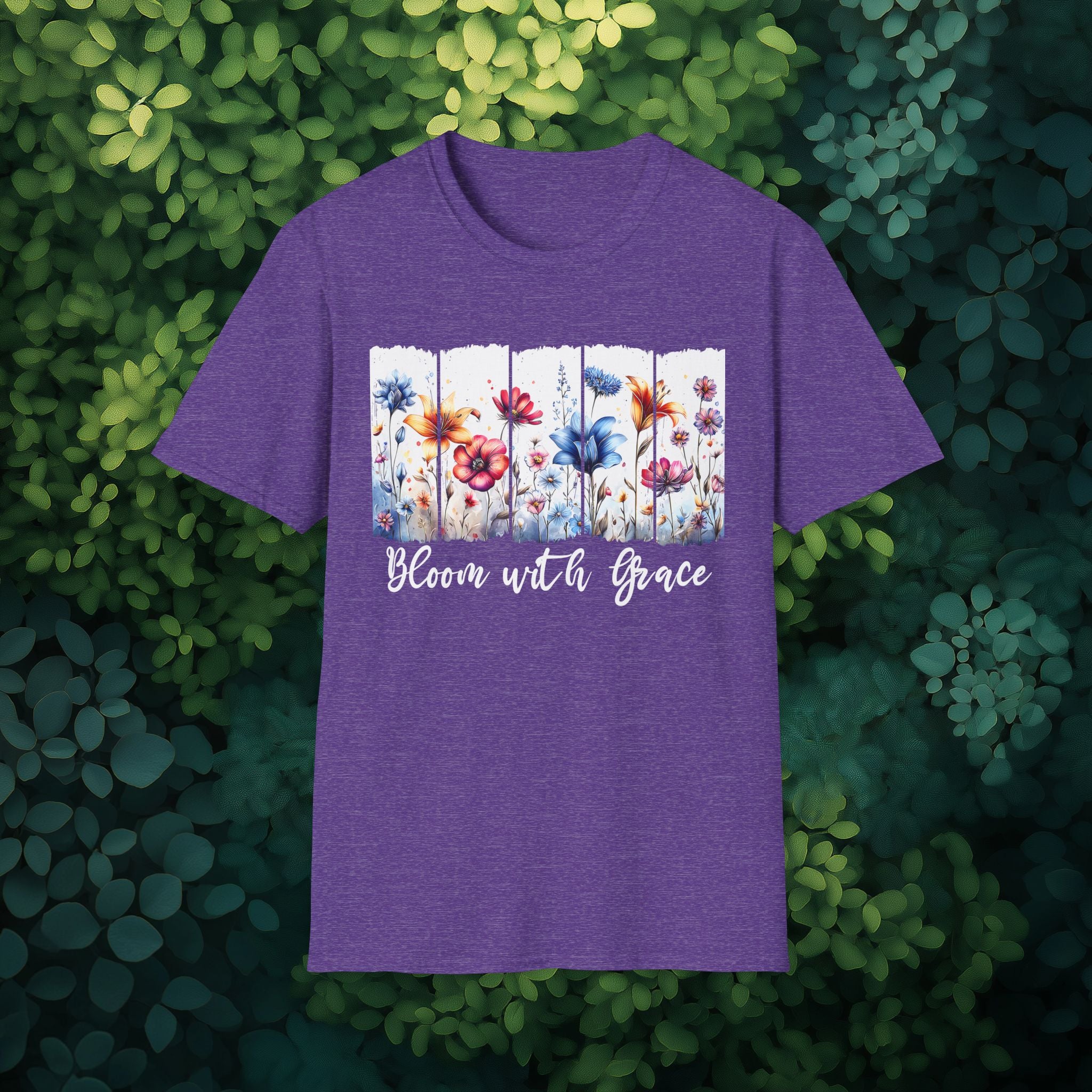 Bloom with Grace  Floral T-shirt for Nature and Flower Lovers