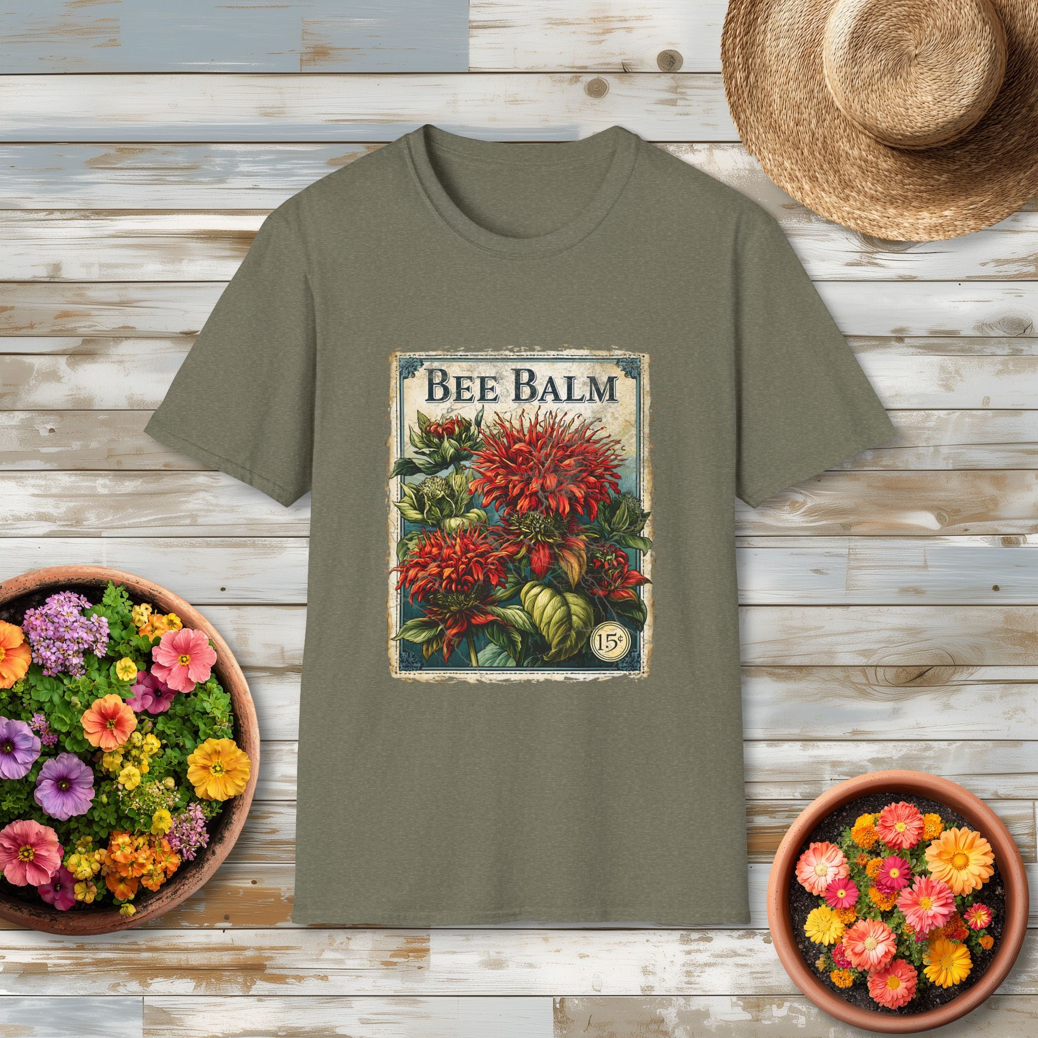 Bee Balm Vintage Seed Packet T-Shirt