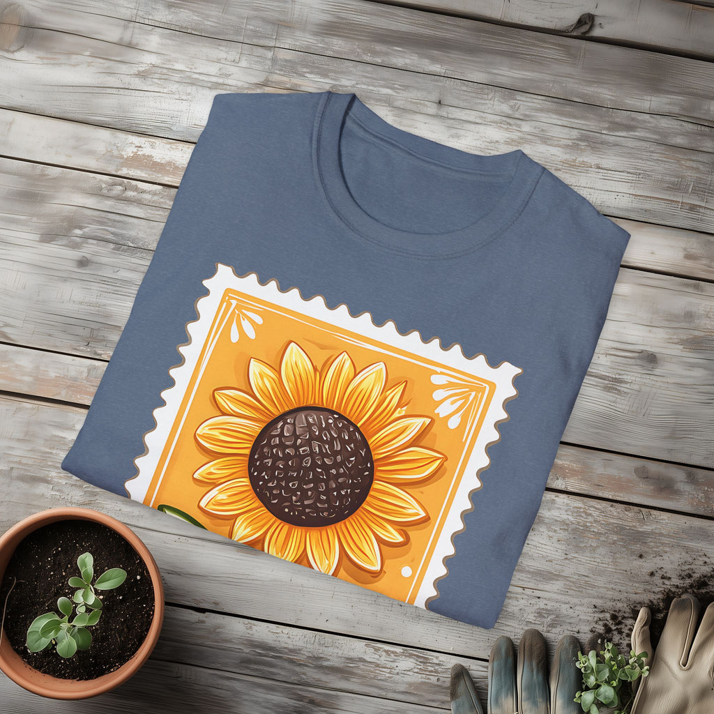 Sunflower Postage Stamp T-Shirt
