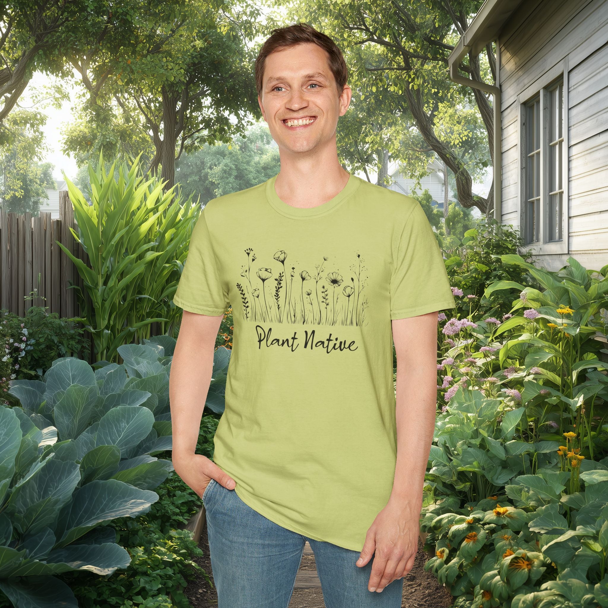 Plant Native T-Shirt for Plant Lovers and Gardeners