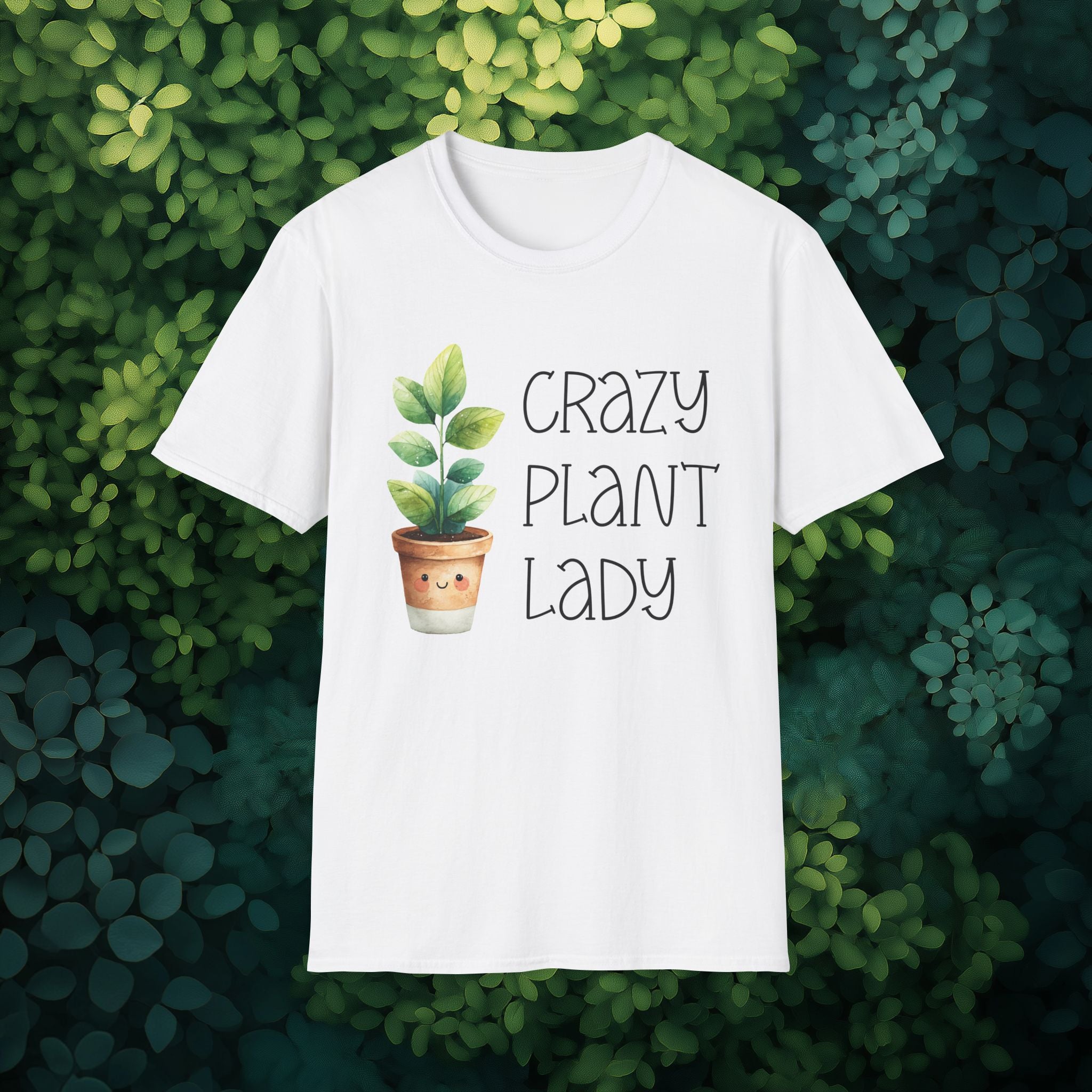 Crazy Plant Lady, Cartoon Houseplant T-Shirt