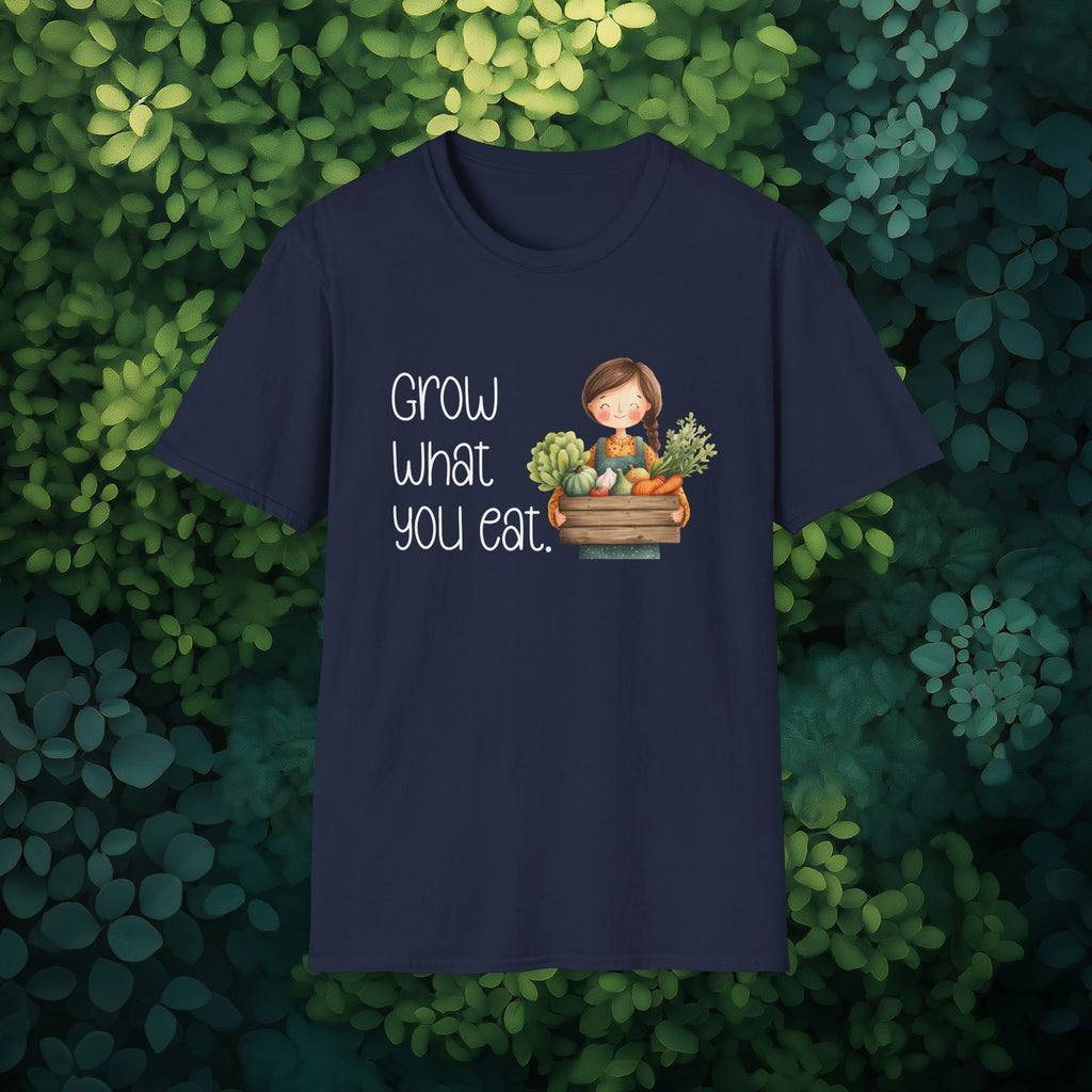 Grow What You Eat, Cartoon Gardener T-Shirt