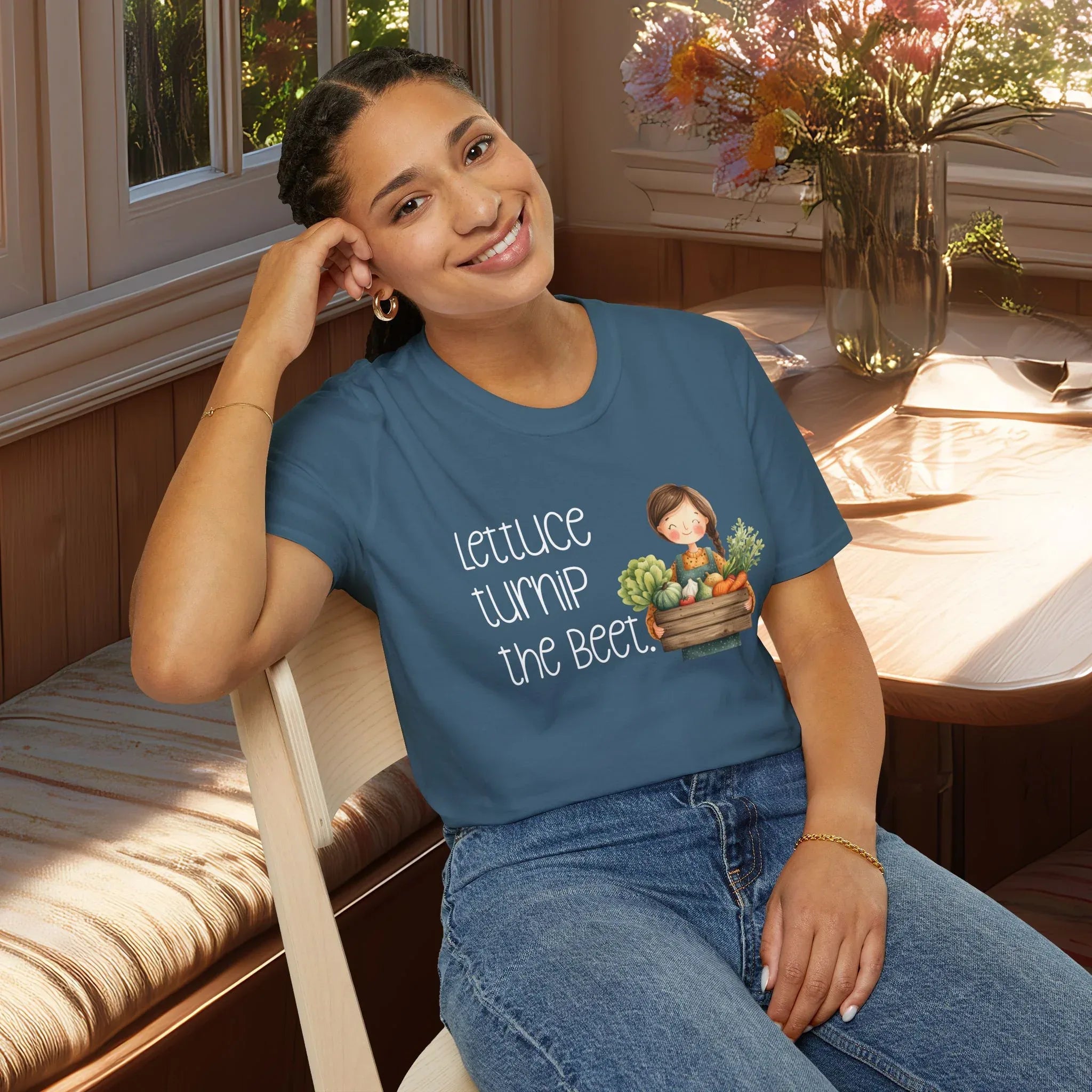 Lettuce Turnip the Beet, Cartoon Gardener T-Shirt