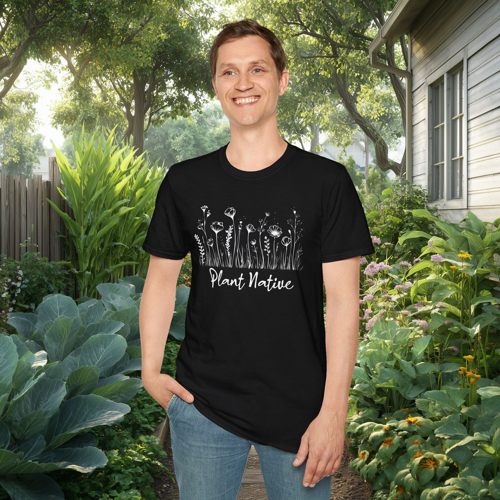 Plant Native T-Shirt for Plant Lovers and Gardeners
