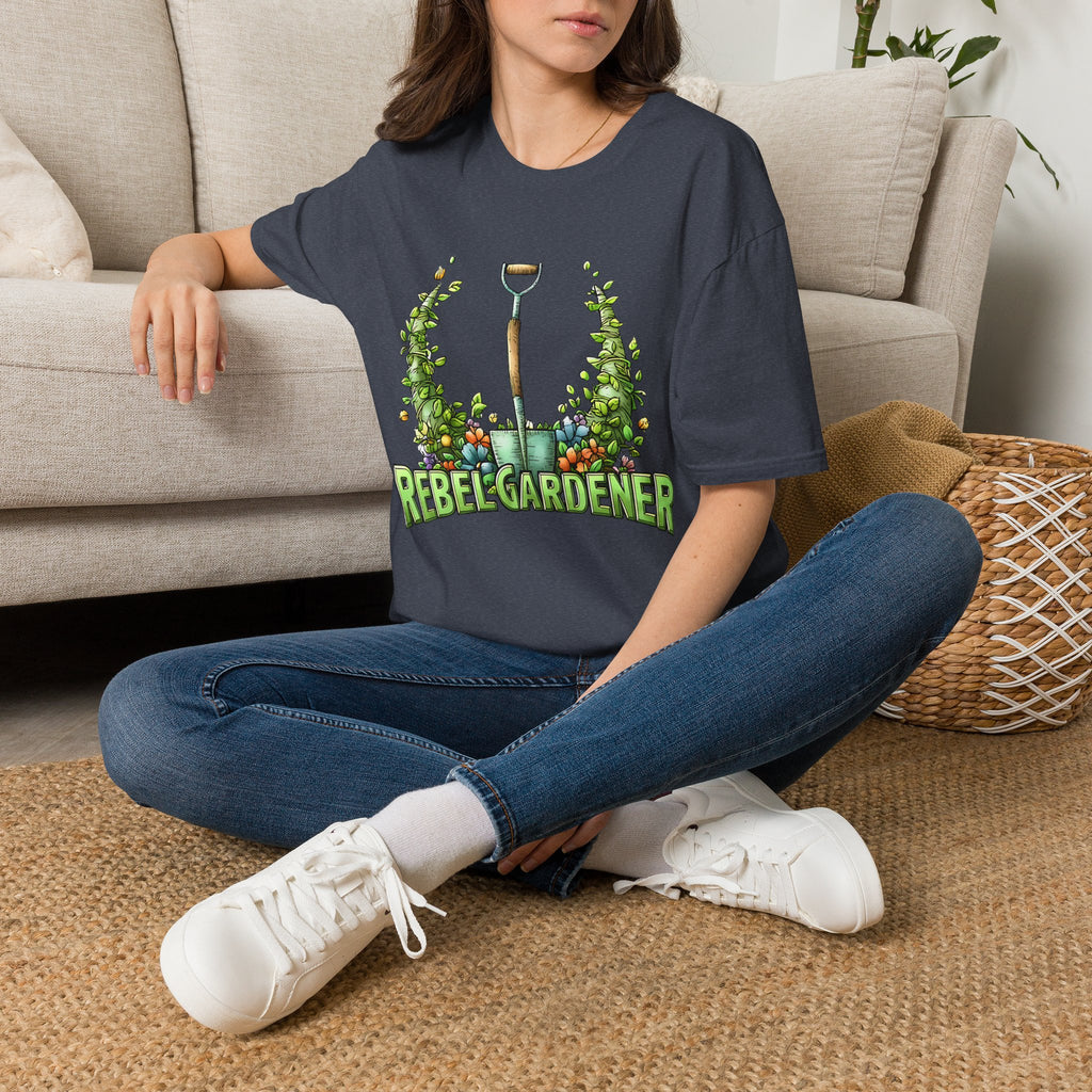 Floral Rebel Gardener Emblem T-Shirt