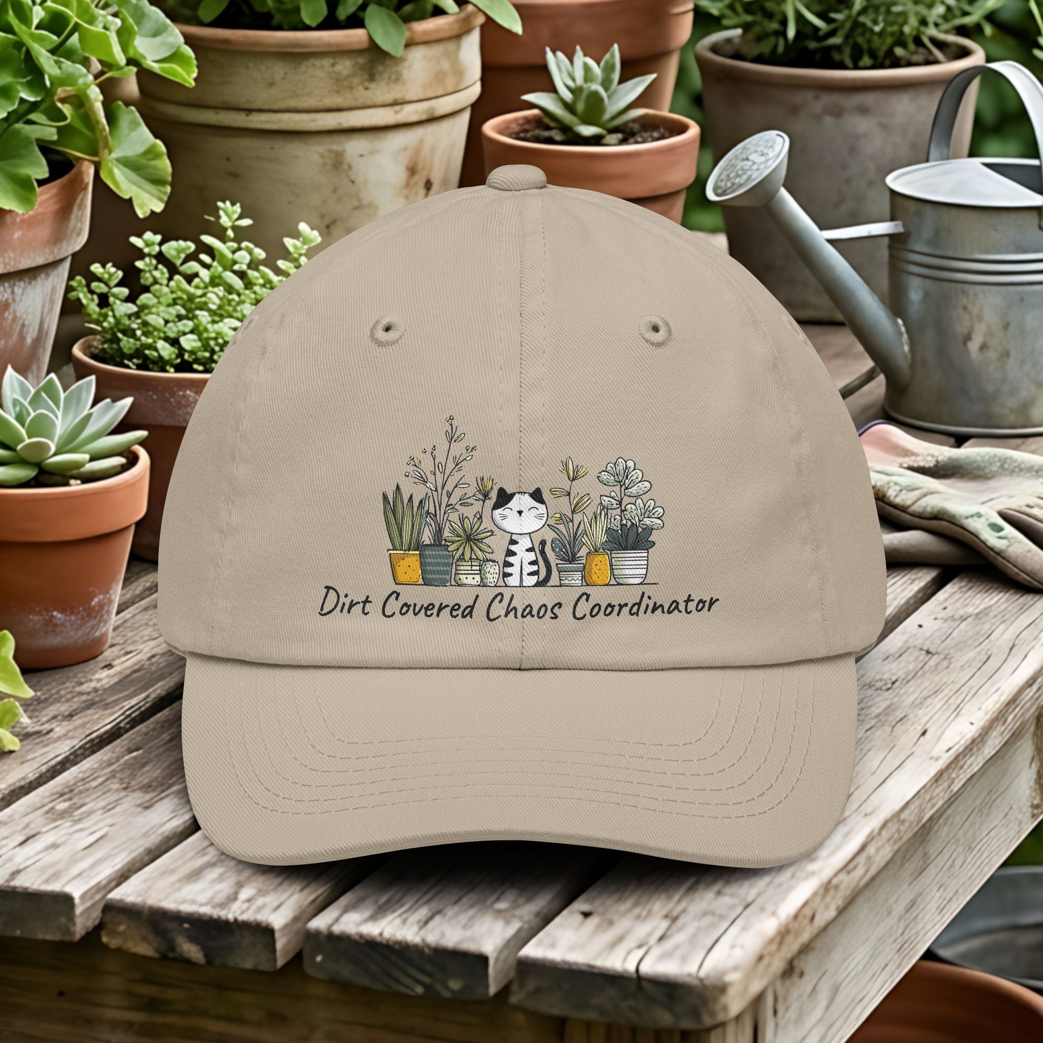 Cat Lover Dirt Covered Chaos Coordinator Dad Hat