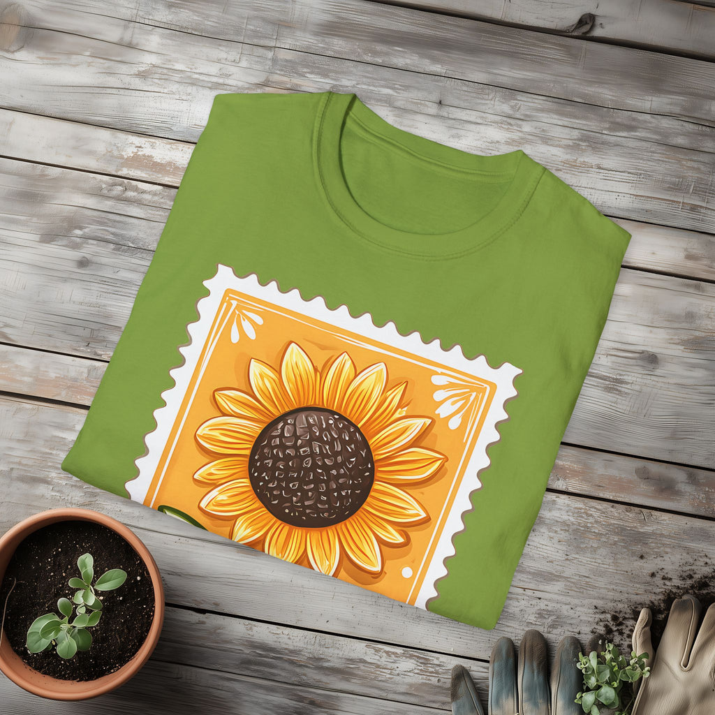 Sunflower Postage Stamp T-Shirt