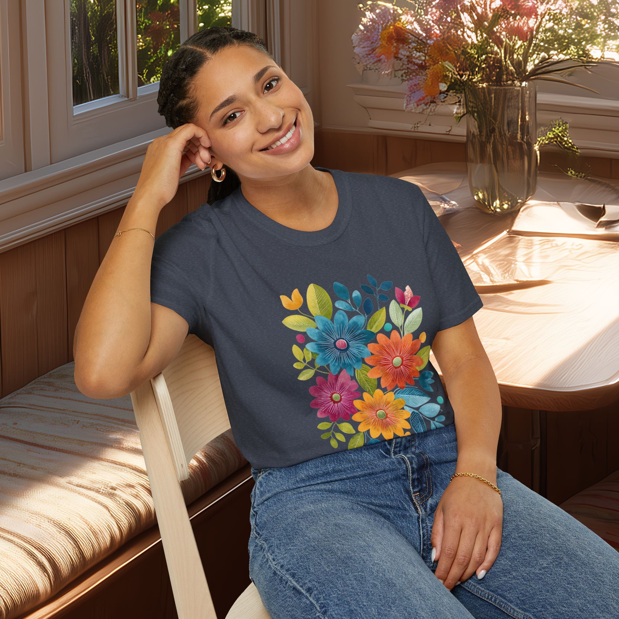 Retro Floral Collage Tee