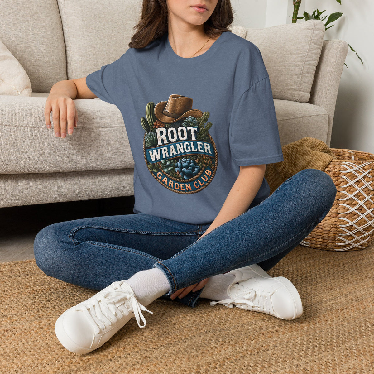 Retro Western Root Wrangler Garden Club T-Shirt