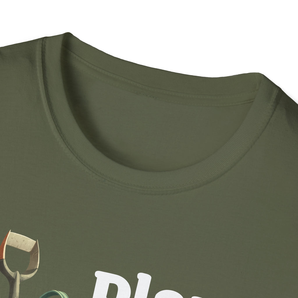 Plant Pick Repeat, Cartoon Gardener T-Shirt