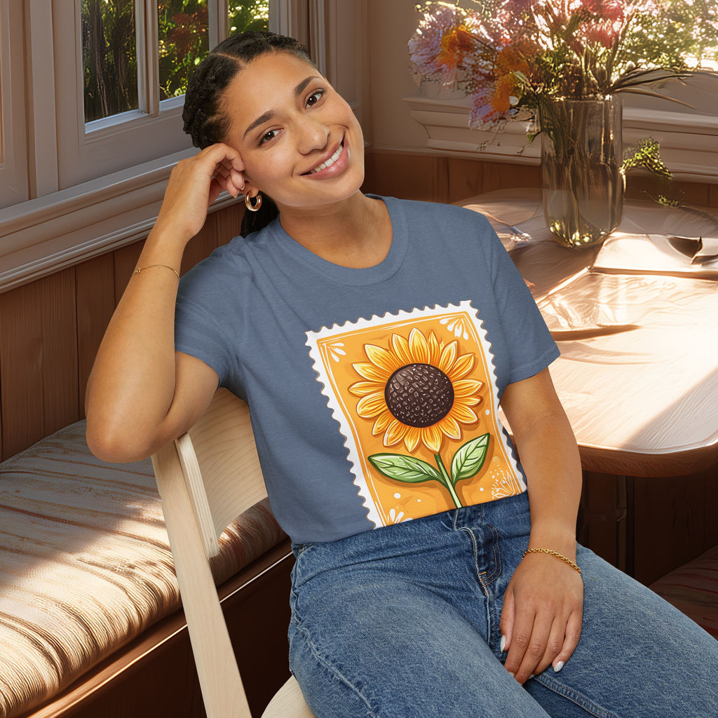 Sunflower Postage Stamp T-Shirt