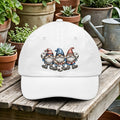 Patriotic Soccer Gnome Trio Dad Hat