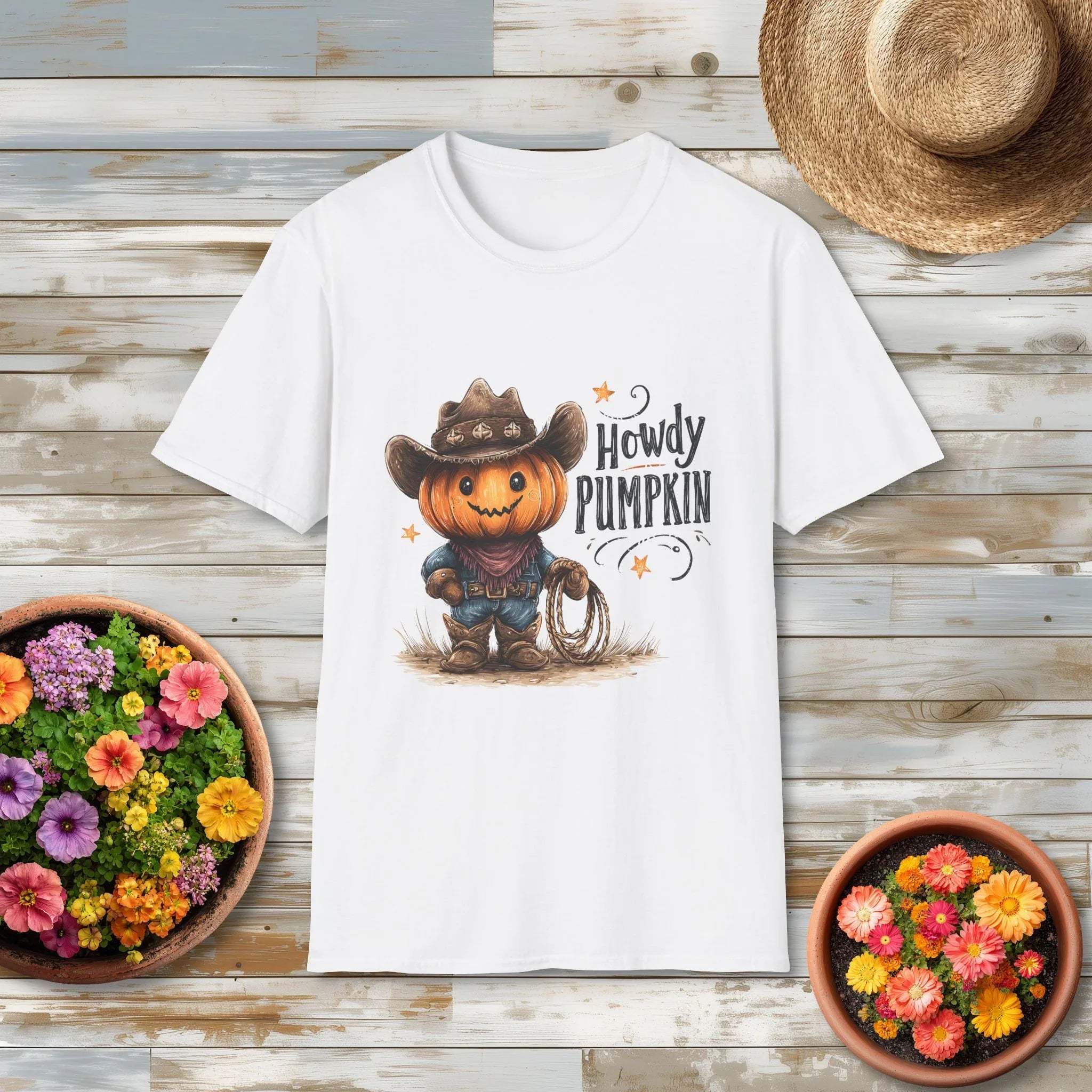 Howdy Pumpkin Cowboy Western T-Shirt