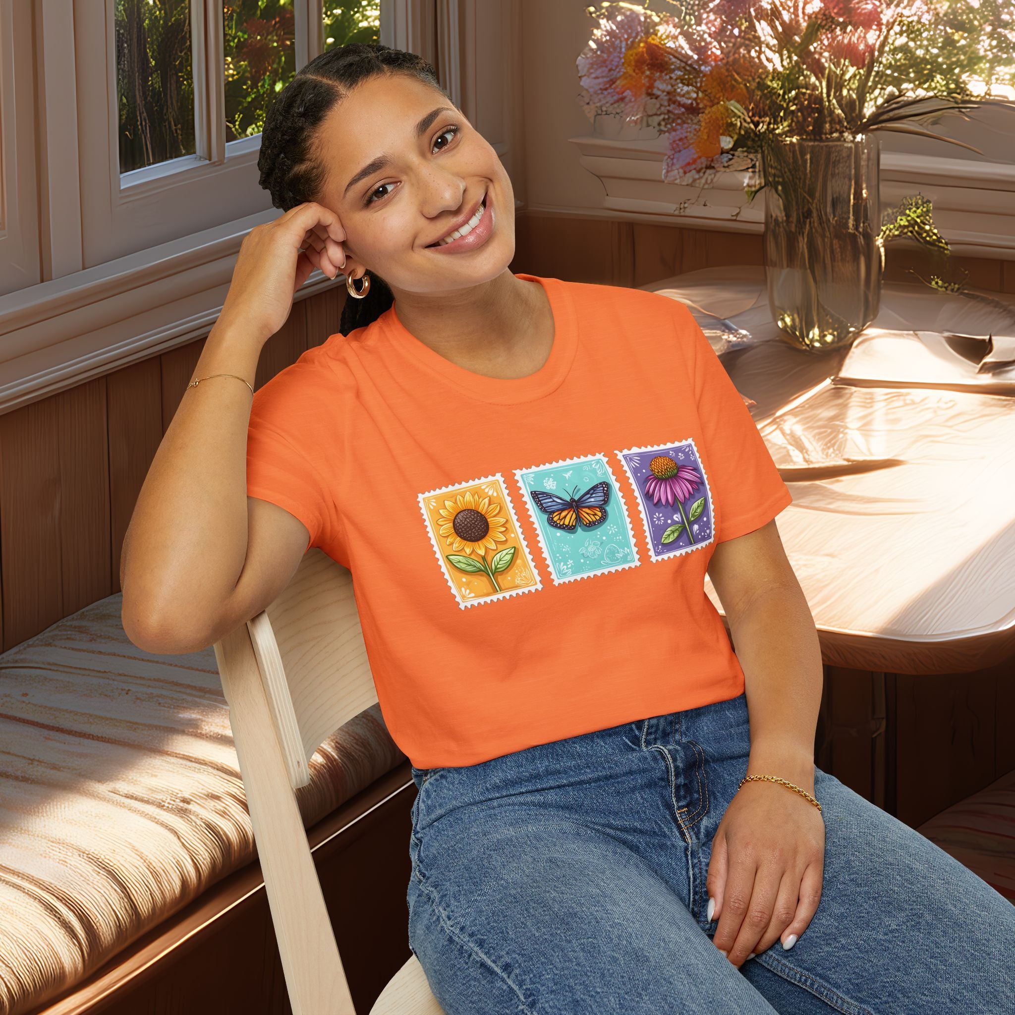 Trio of Floral Postage Stamps T-Shirt