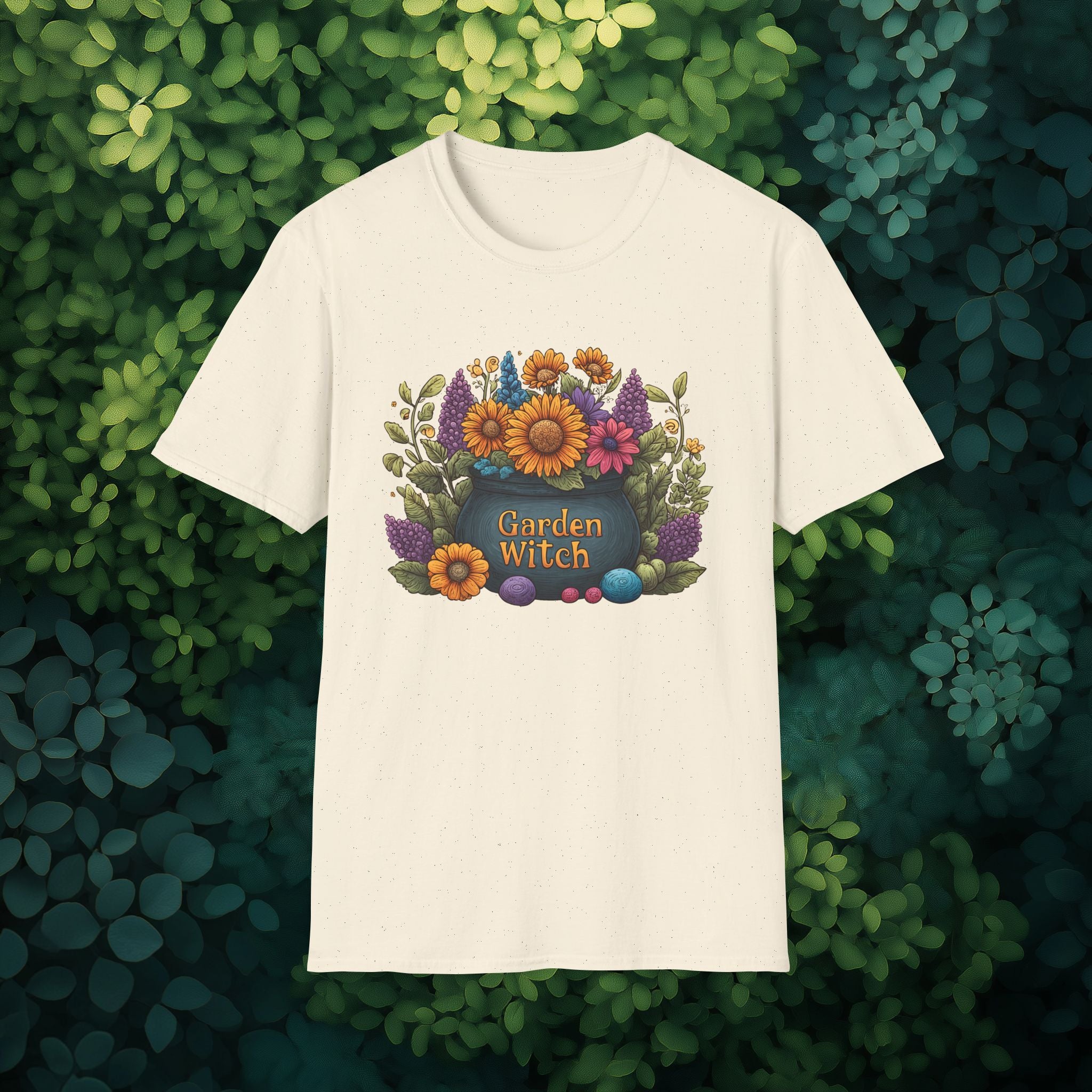 Garden Witch Wildflower Cauldron T-Shirt