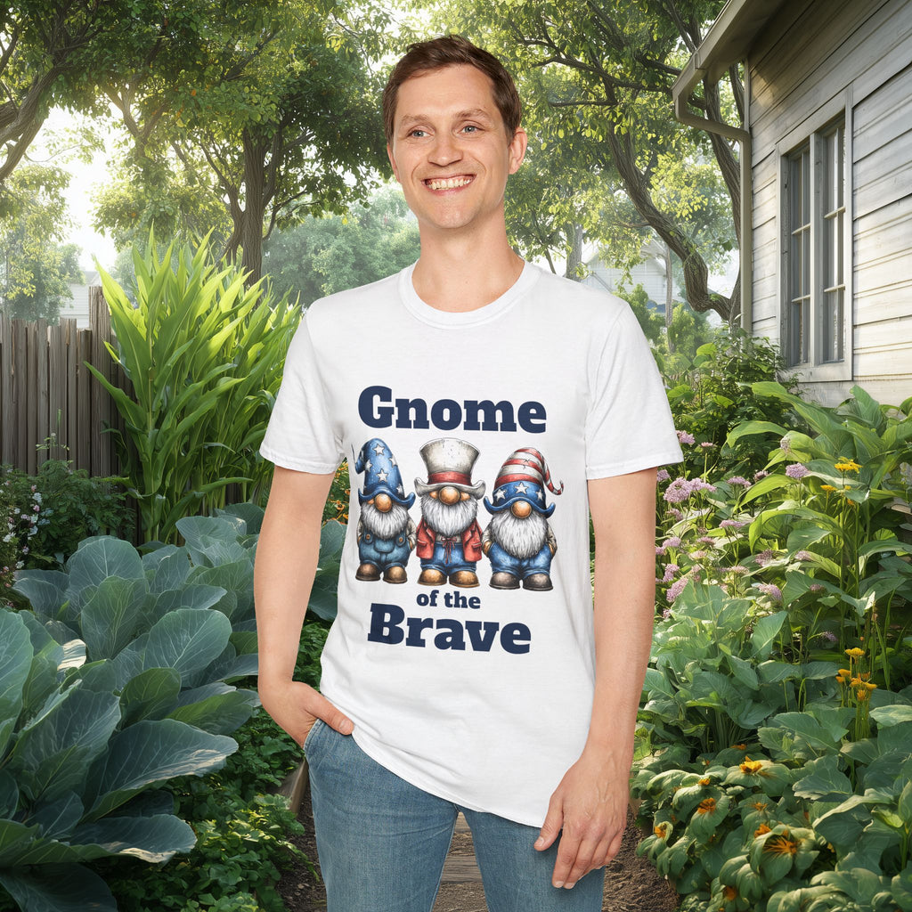 Patriotic Gnome of the Brave USA T-Shirt