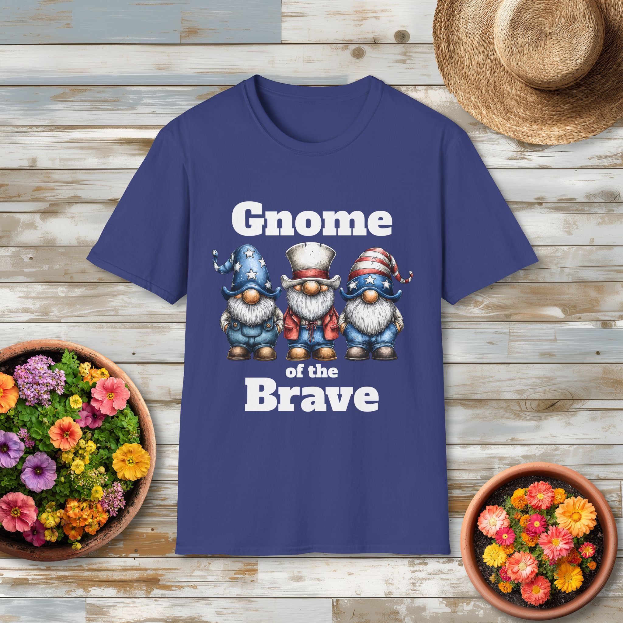 Patriotic Gnome of the Brave USA T-Shirt