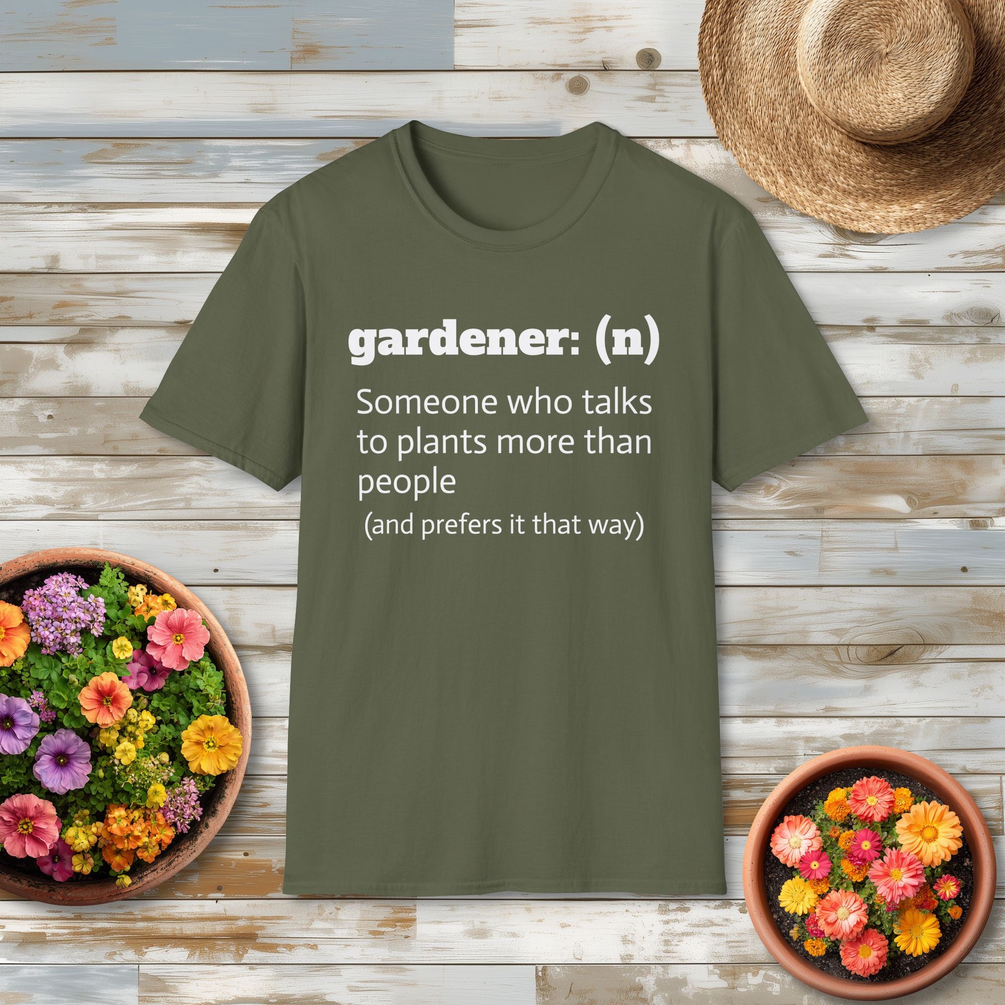 Gardener Definition, Prefers Plants to People T-Shirt