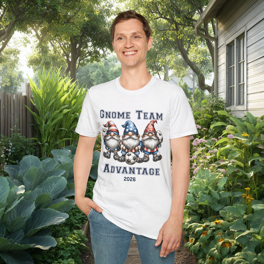Gnome Team Advantage 2026 Patriotic Soccer Gnome T-Shirt