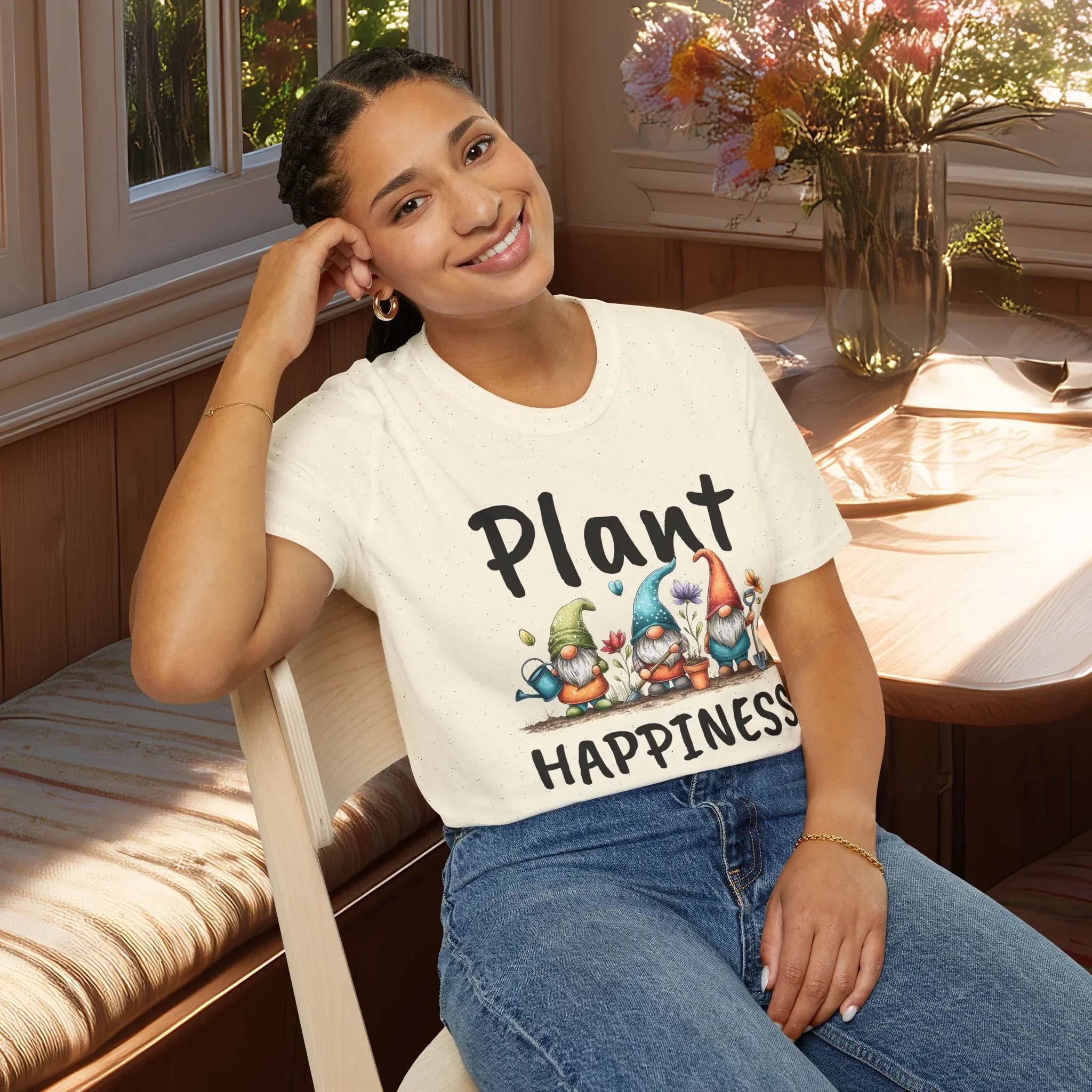 Plant Happiness Garden Gnome Trio T-Shirt
