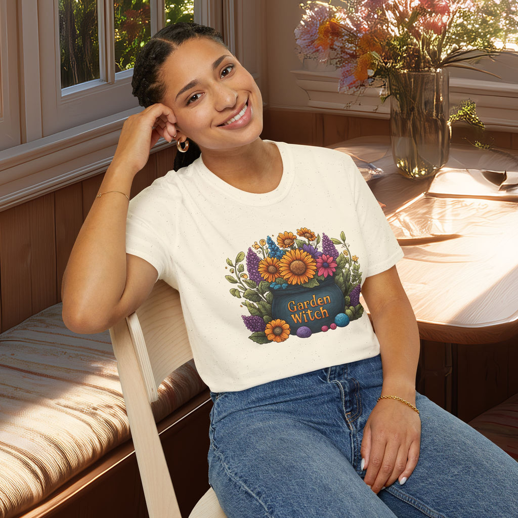 Garden Witch Wildflower Cauldron T-Shirt