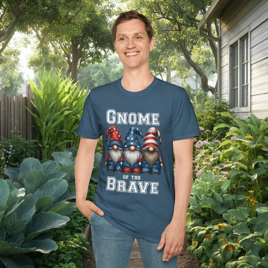 Gnome of the Brave Patriotic T-Shirt