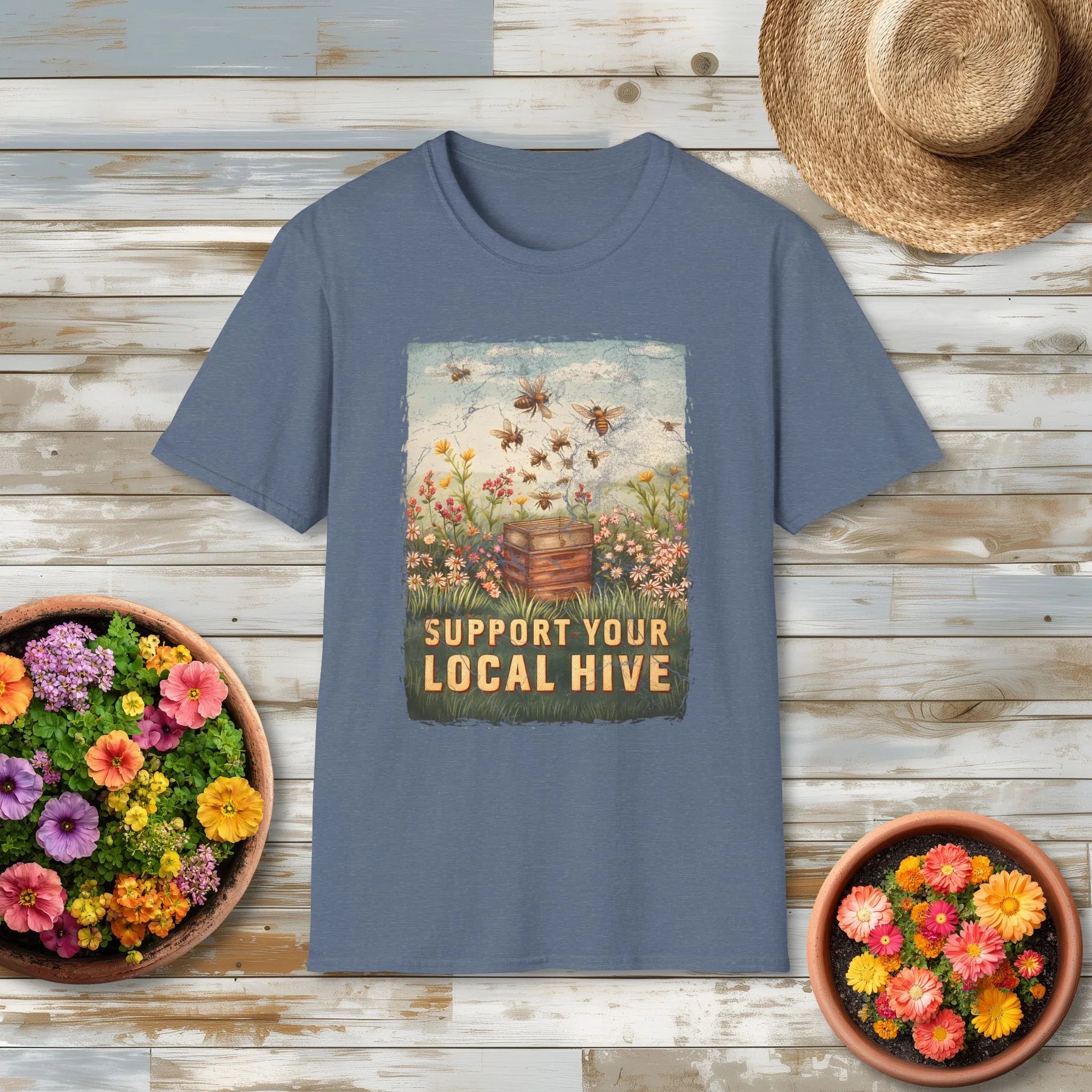 Vintage Support Your Local Hive Bee T-Shirt