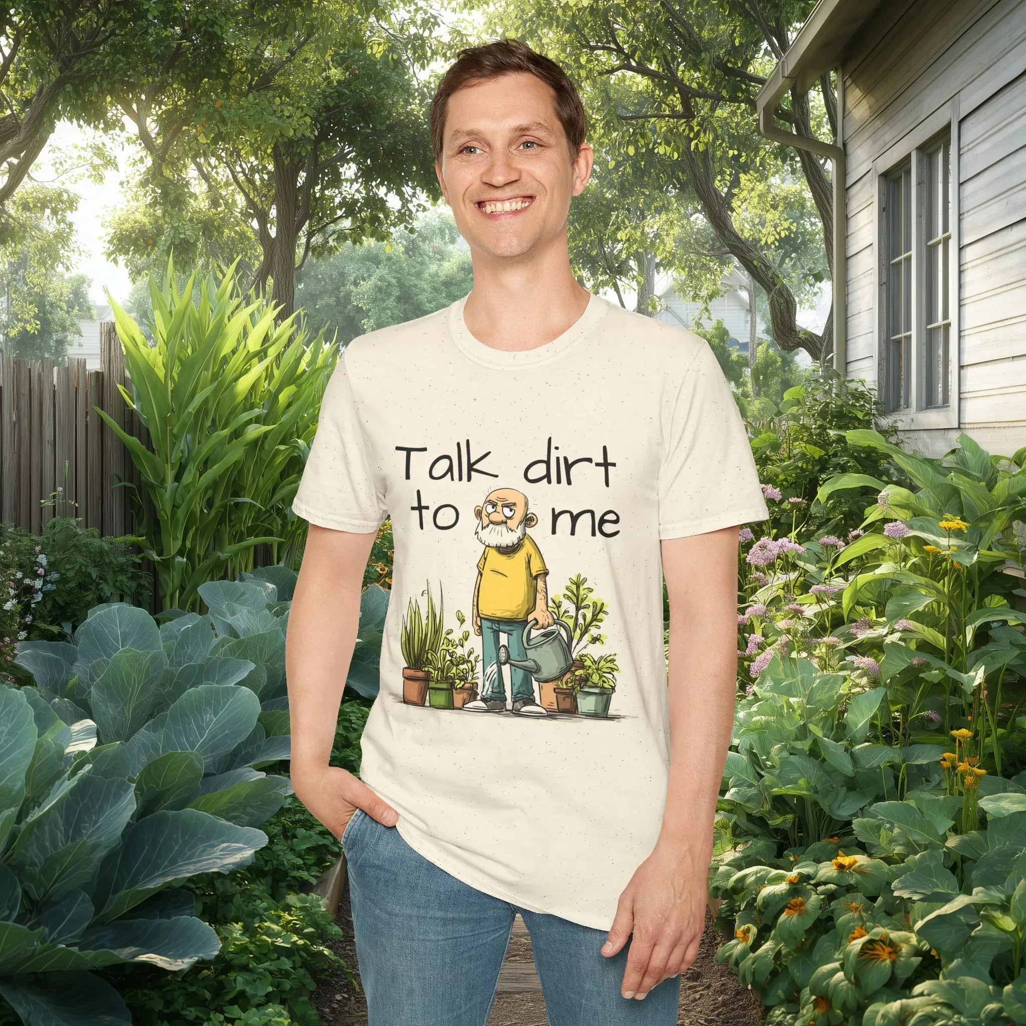 Talk Dirt to Me Garden Pun Shirt – Funny Grumpy Gardener Tee