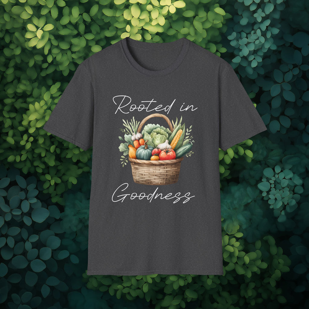 Rooted in Goodness T-Shirt for Gardeners, Nature Lovers, Yoga Enthusiasts