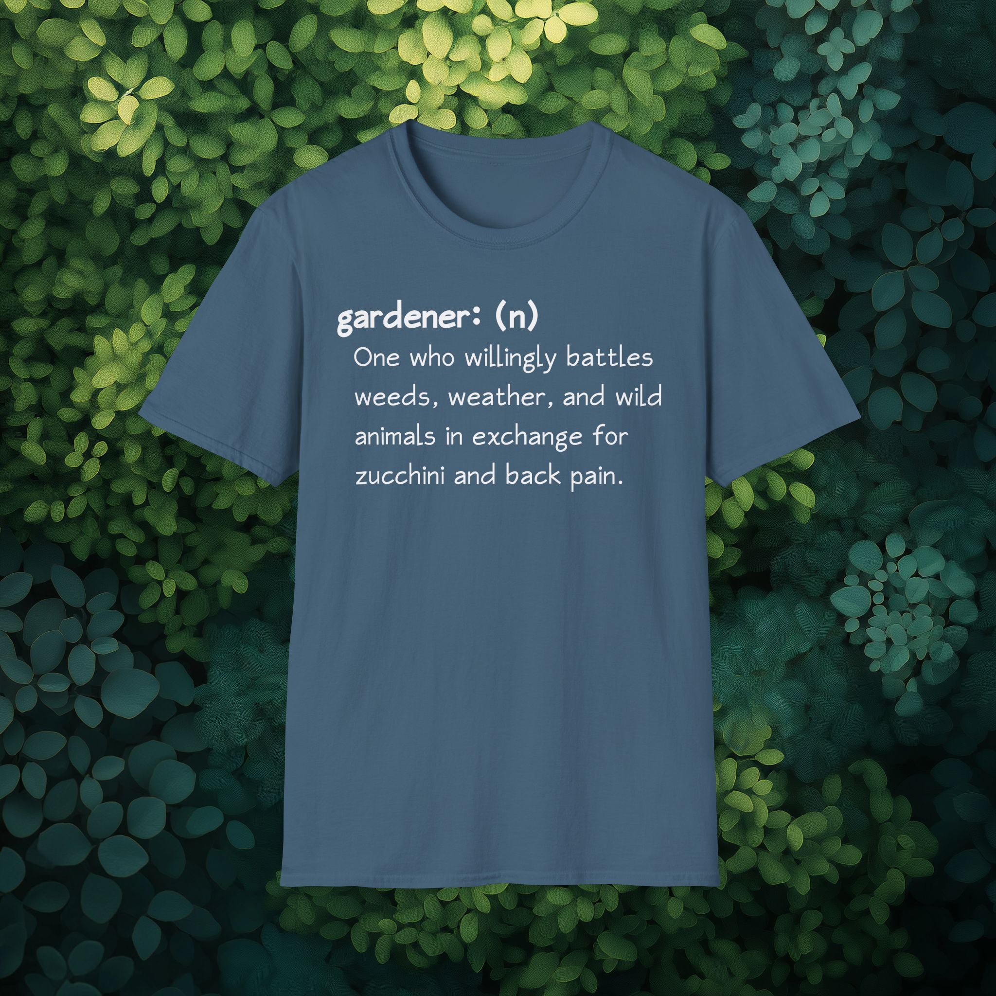 Gardener Definition, Zucchini and Back Pain T-Shirt