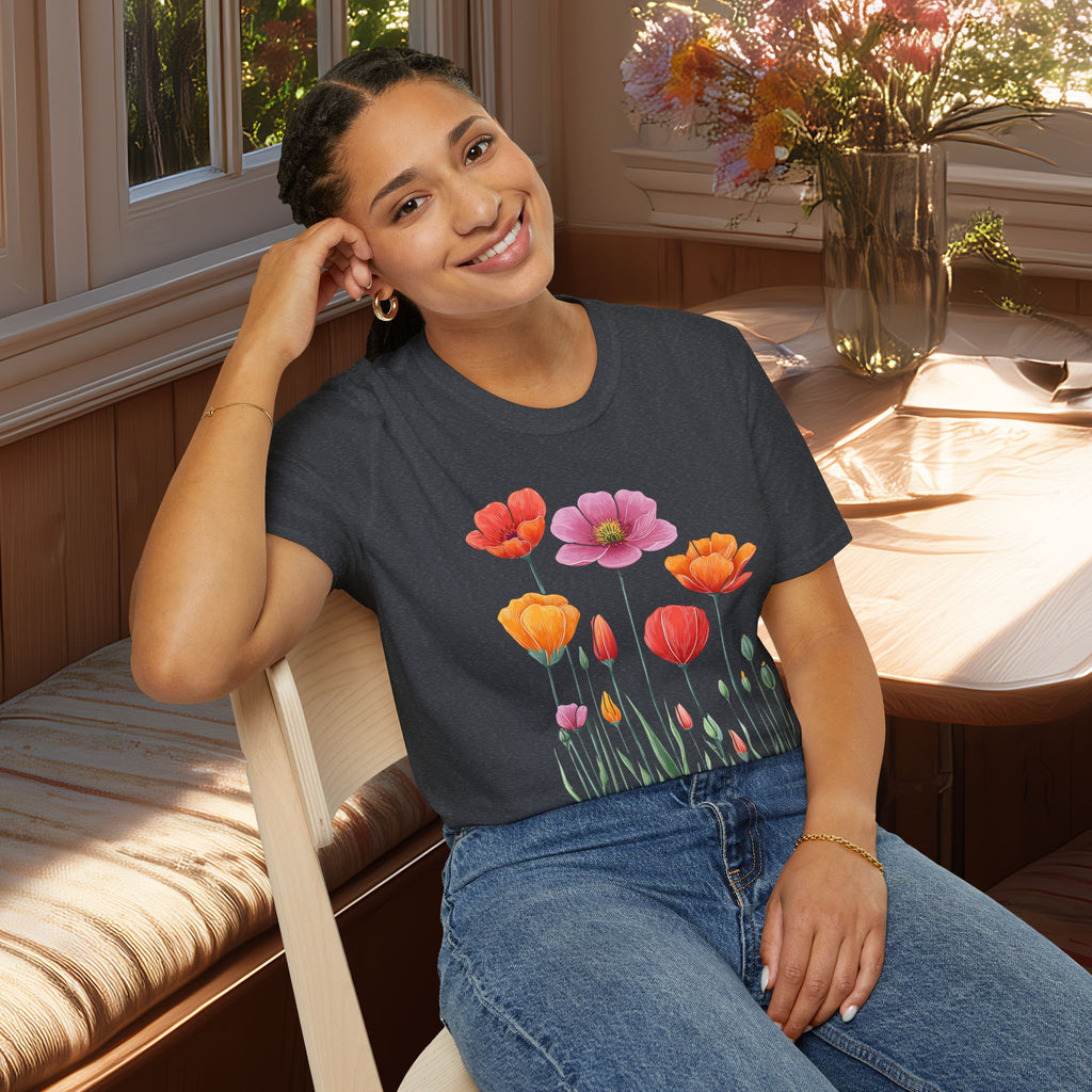 Blooming Poppies T-Shirt for Gardeners