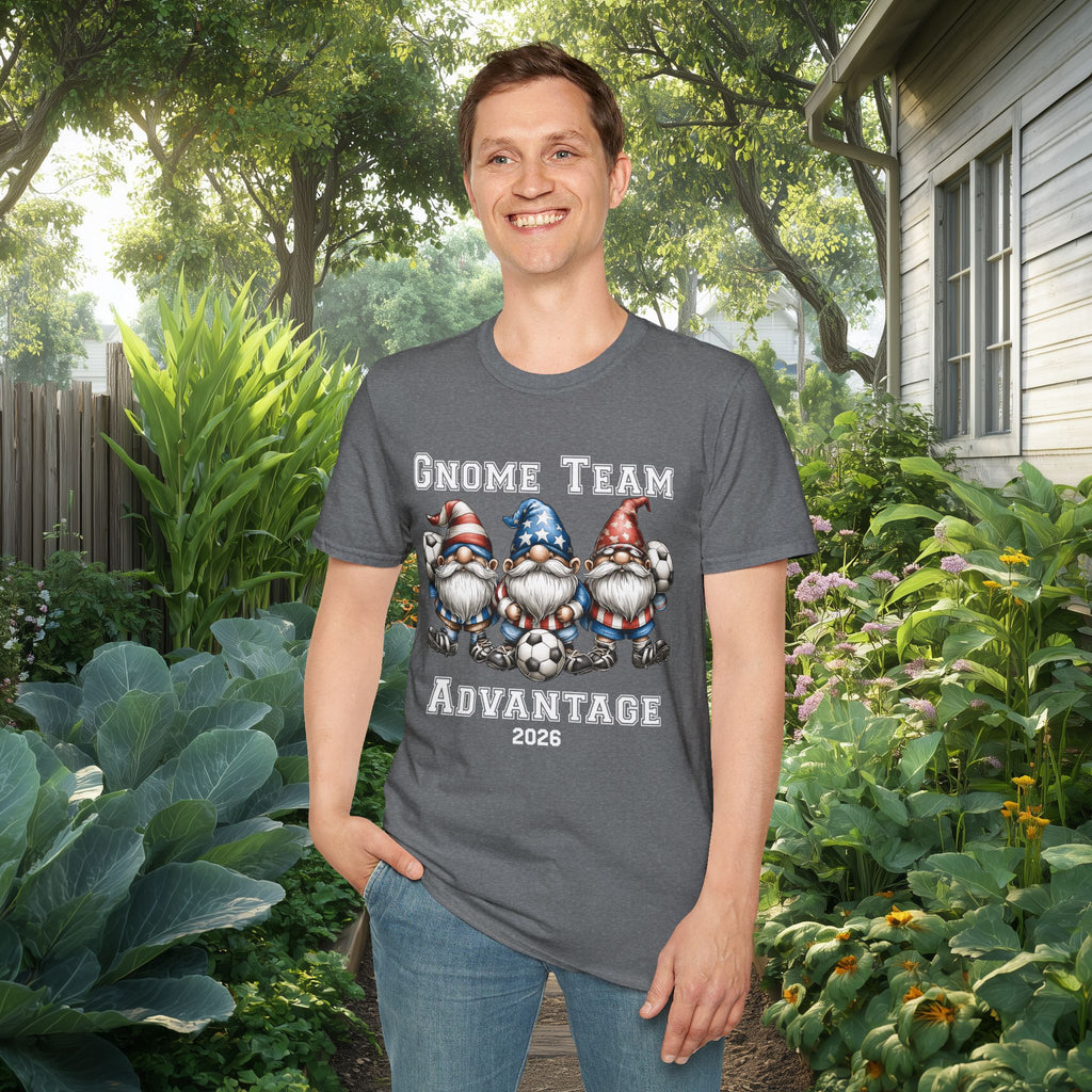 Gnome Team Advantage 2026 Patriotic Soccer Gnome T-Shirt