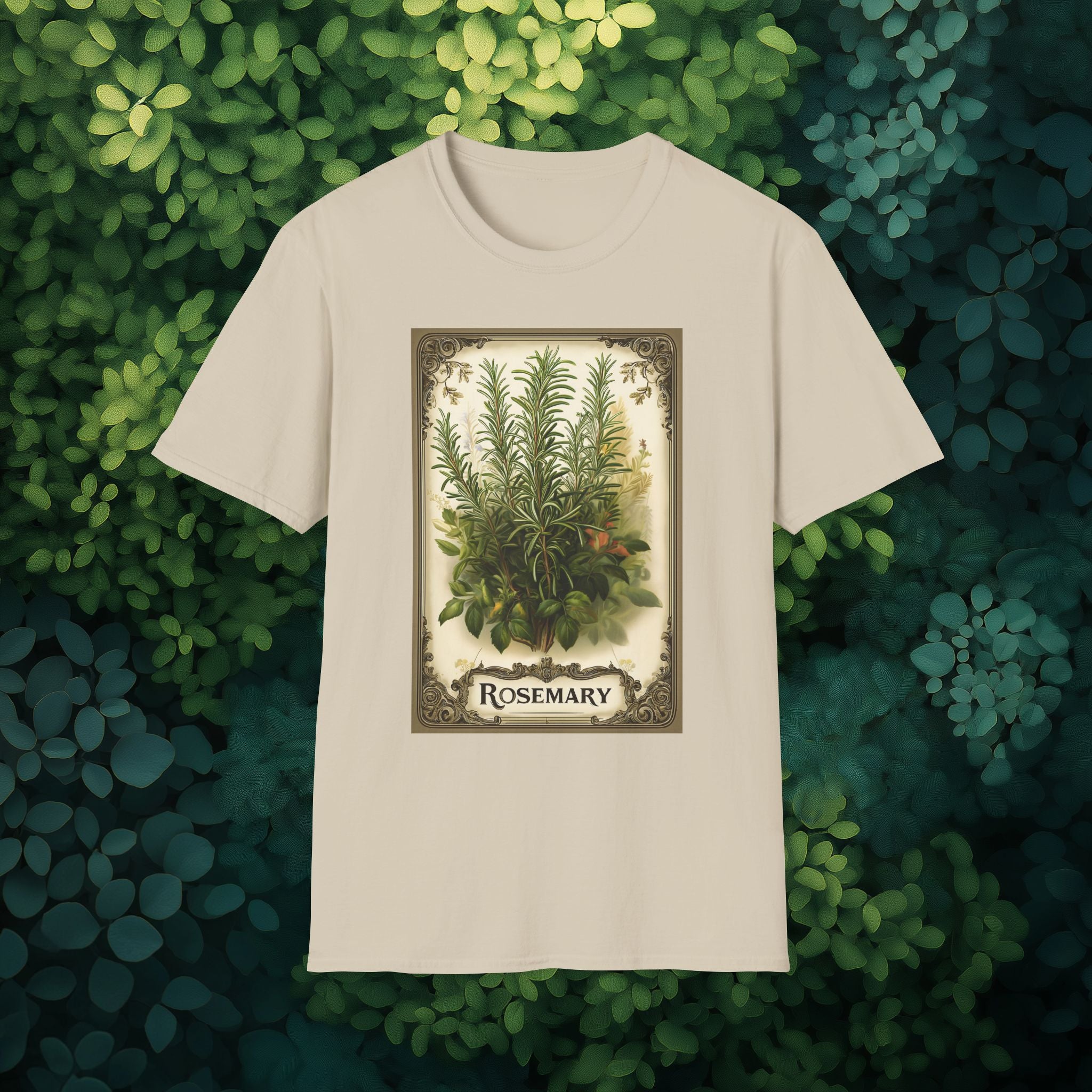 Retro Rosemary Herb Seed Packet Unisex T-Shirt for Gardeners, Nature Lovers, Summer Casual Wear
