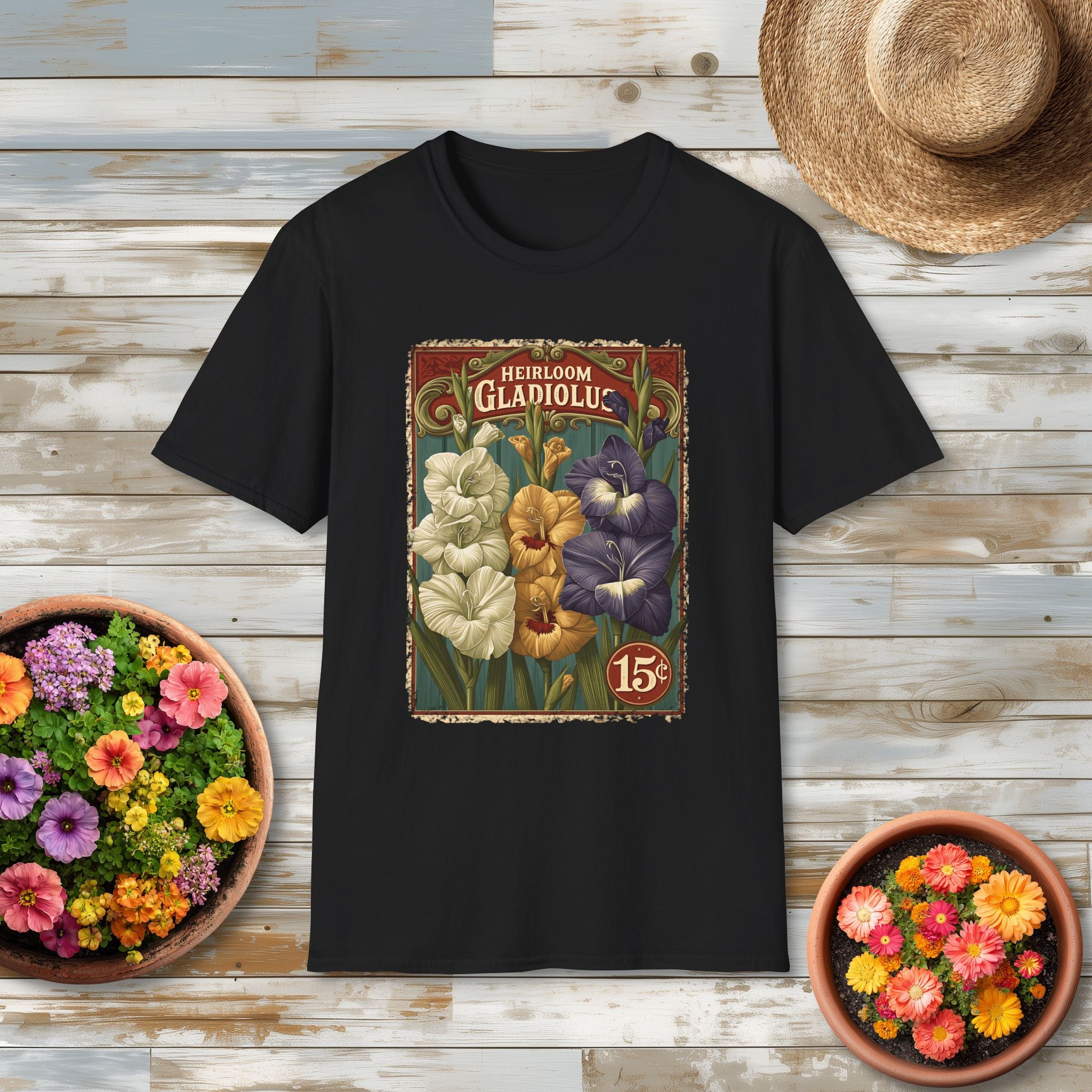 Heirloom Gladiolus Vintage Seed Packet T-Shirt