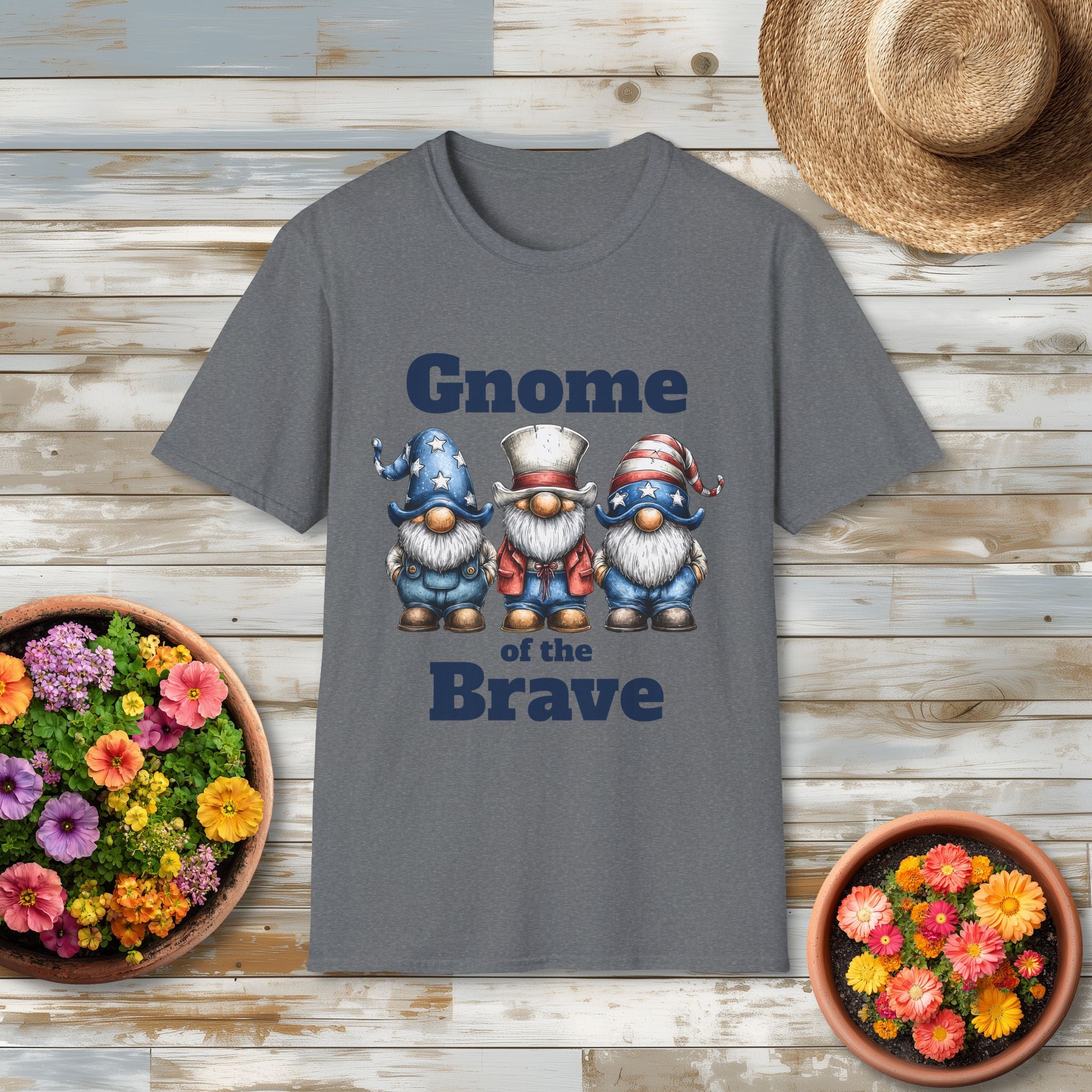 Patriotic Gnome of the Brave USA T-Shirt
