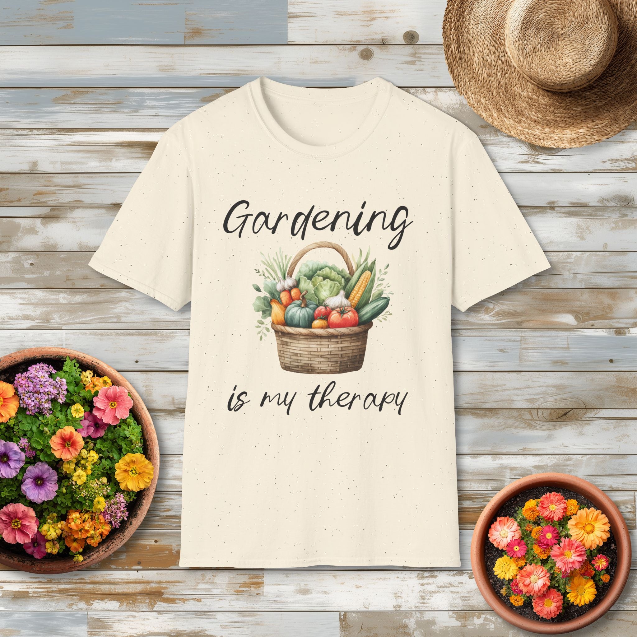 Gardening is My Therapy T-Shirt for Gardeners & Nature Lovers