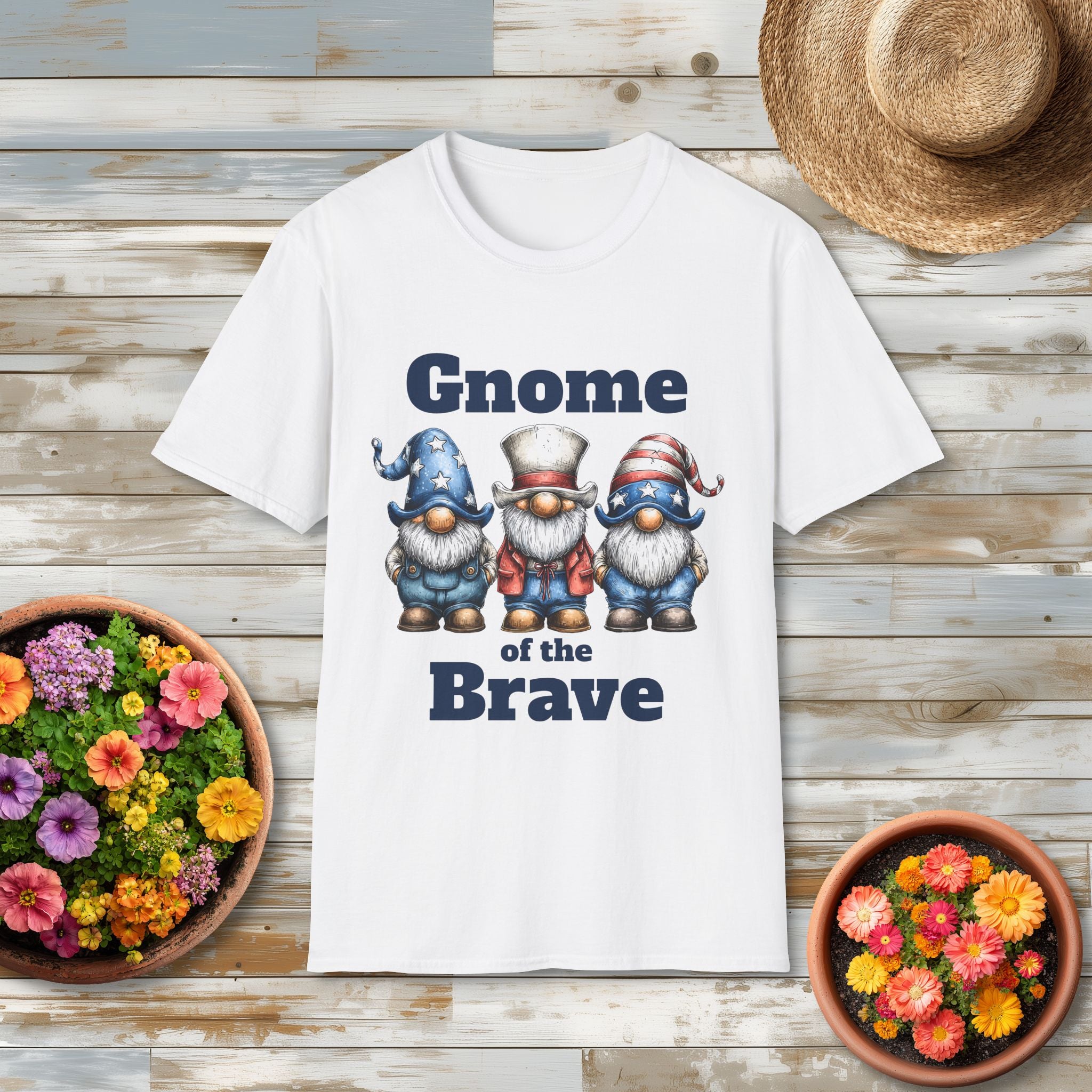 Patriotic Gnome of the Brave USA T-Shirt