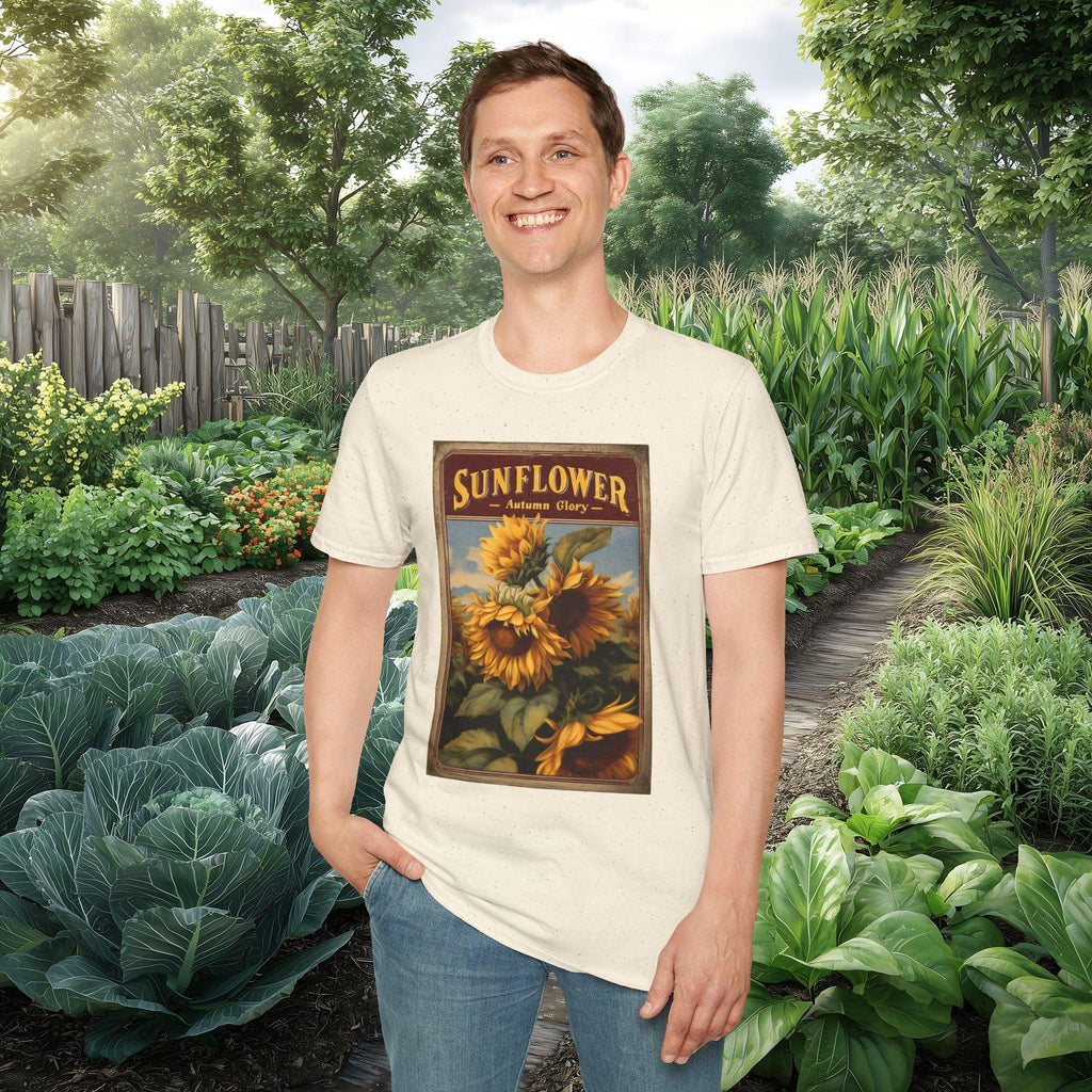 Sunflower Autumn Glory Vintage Seed Packet T-Shirt