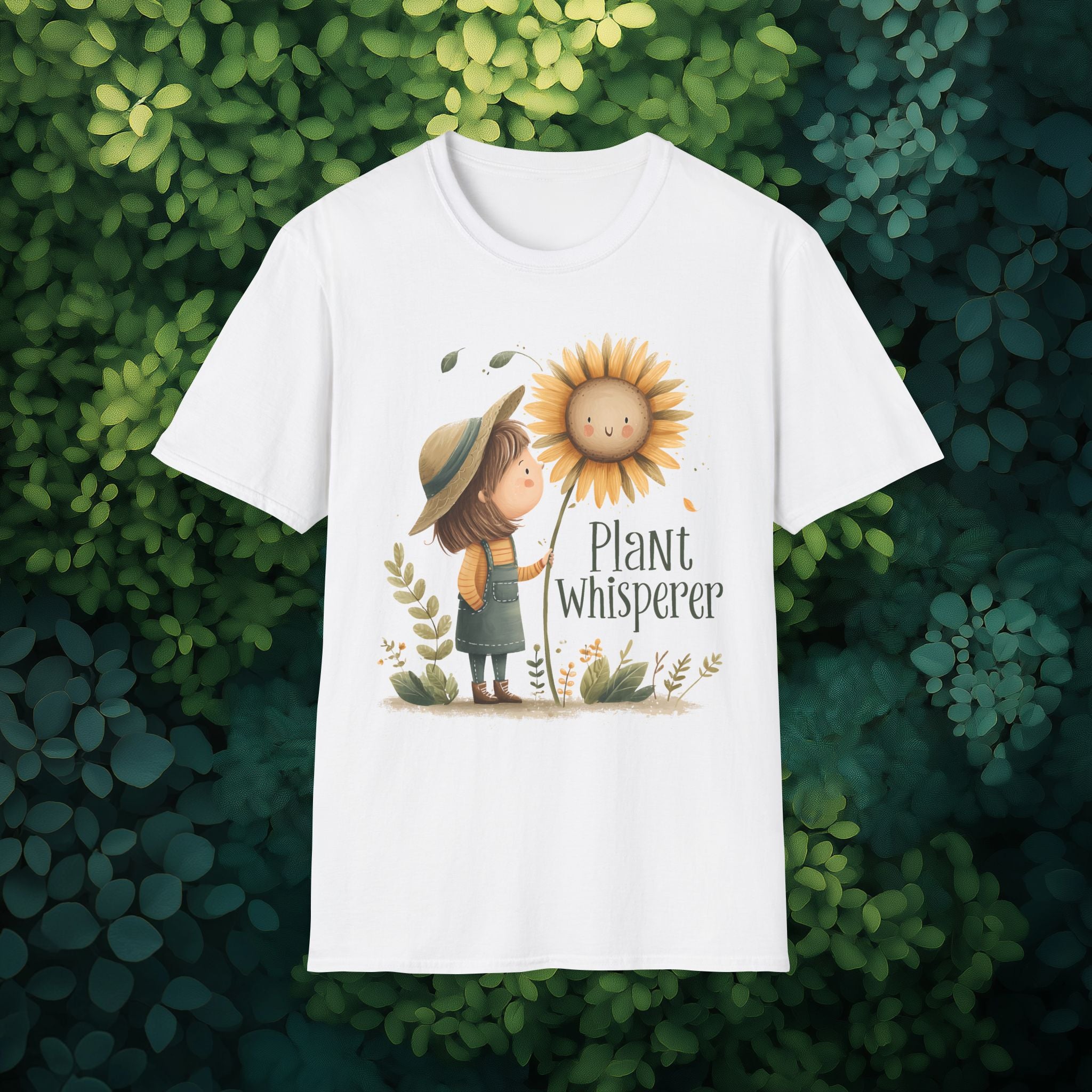 Plant Whisperer Girl and Sunflower T-Shirt