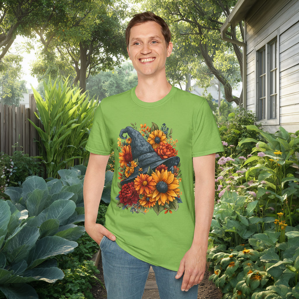 Autumn Floral Witches Hat T-Shirt