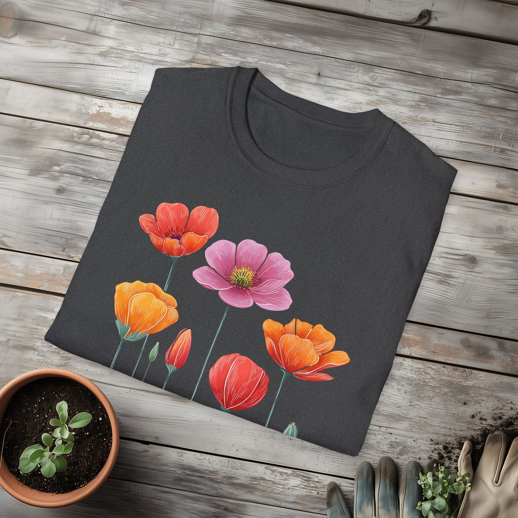 Blooming Poppies T-Shirt for Gardeners