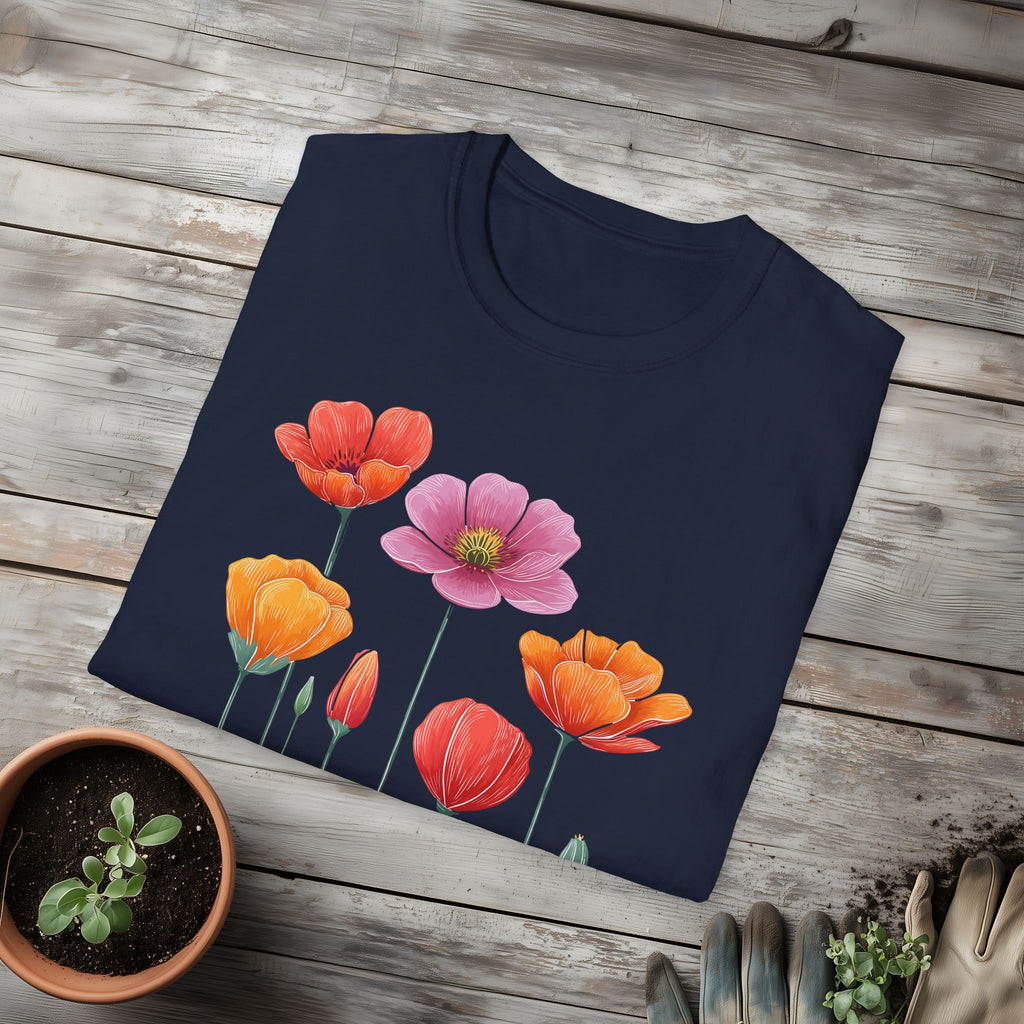 Blooming Poppies T-Shirt for Gardeners
