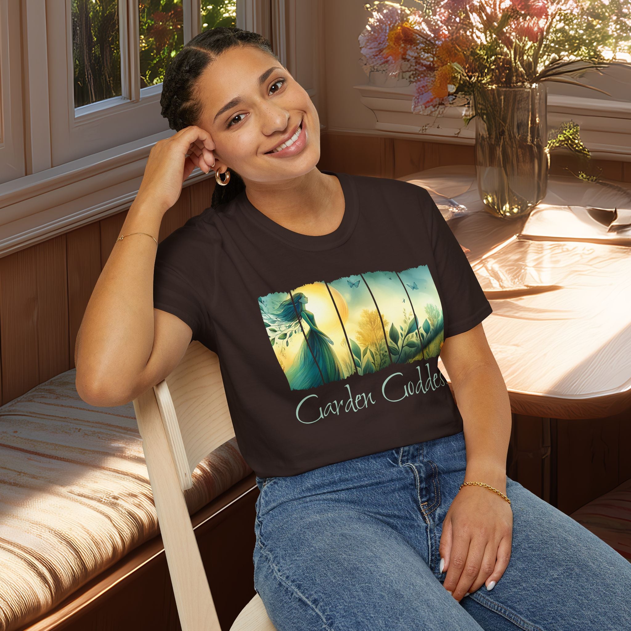 Divine Feminine Garden T-Shirt for Gardeners