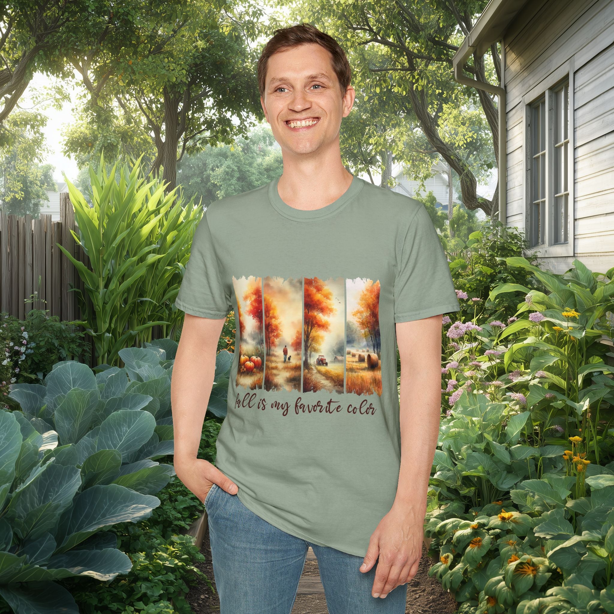 Fall is My Favorite Color Farm Scene T-Shirt