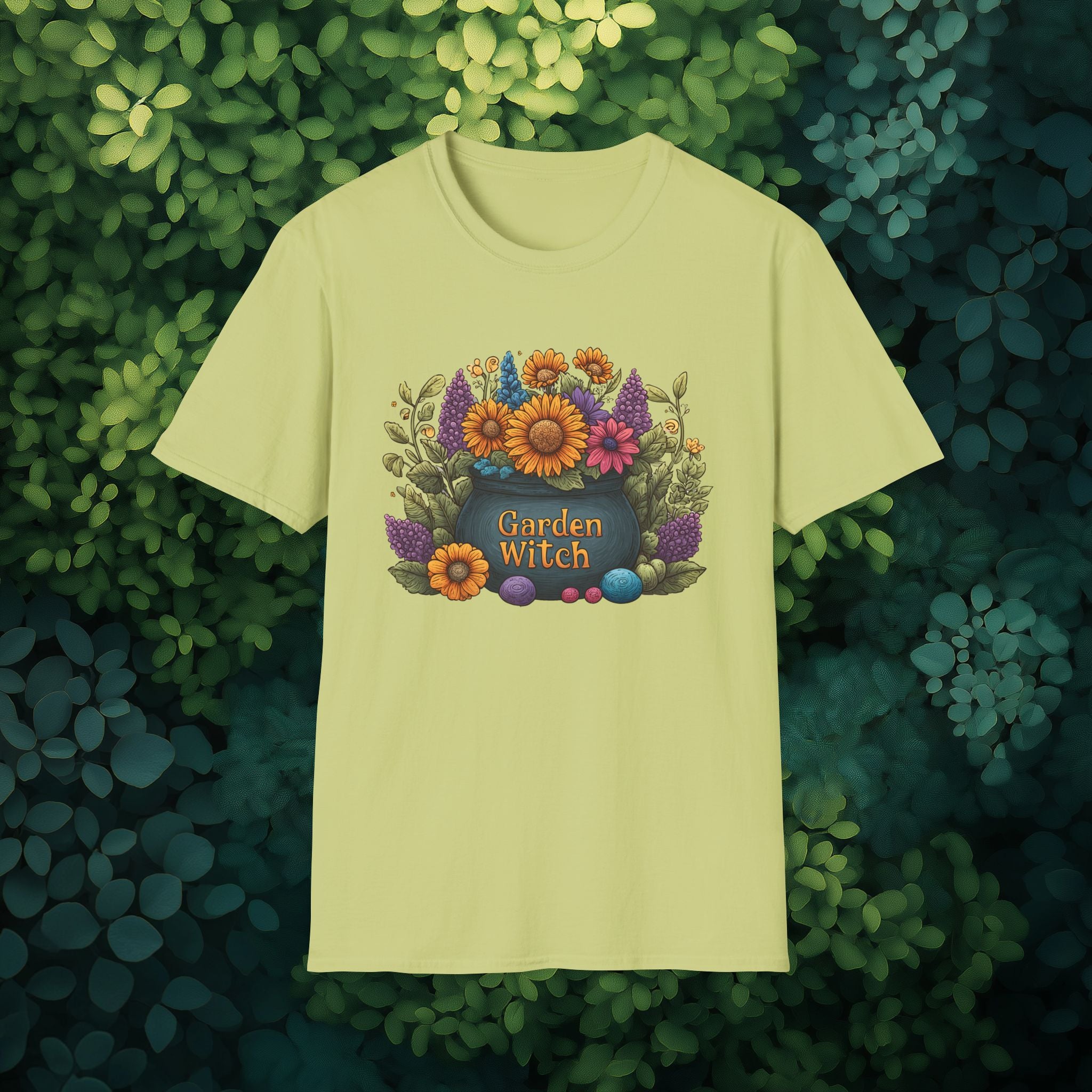 Garden Witch Wildflower Cauldron T-Shirt