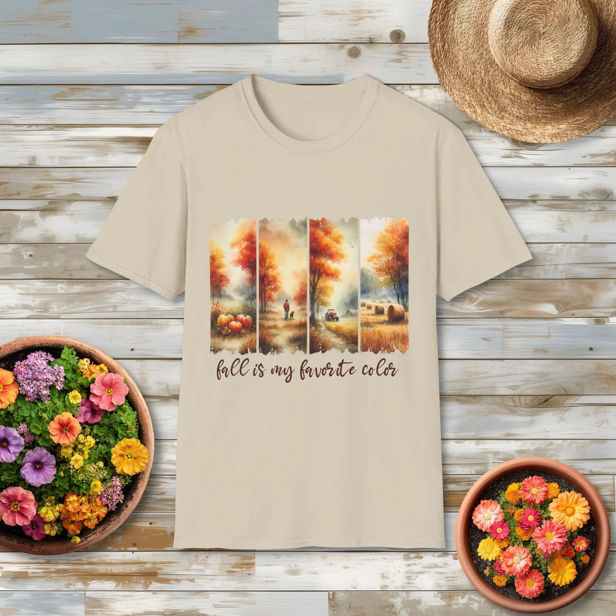 Fall is My Favorite Color Farm Scene T-Shirt