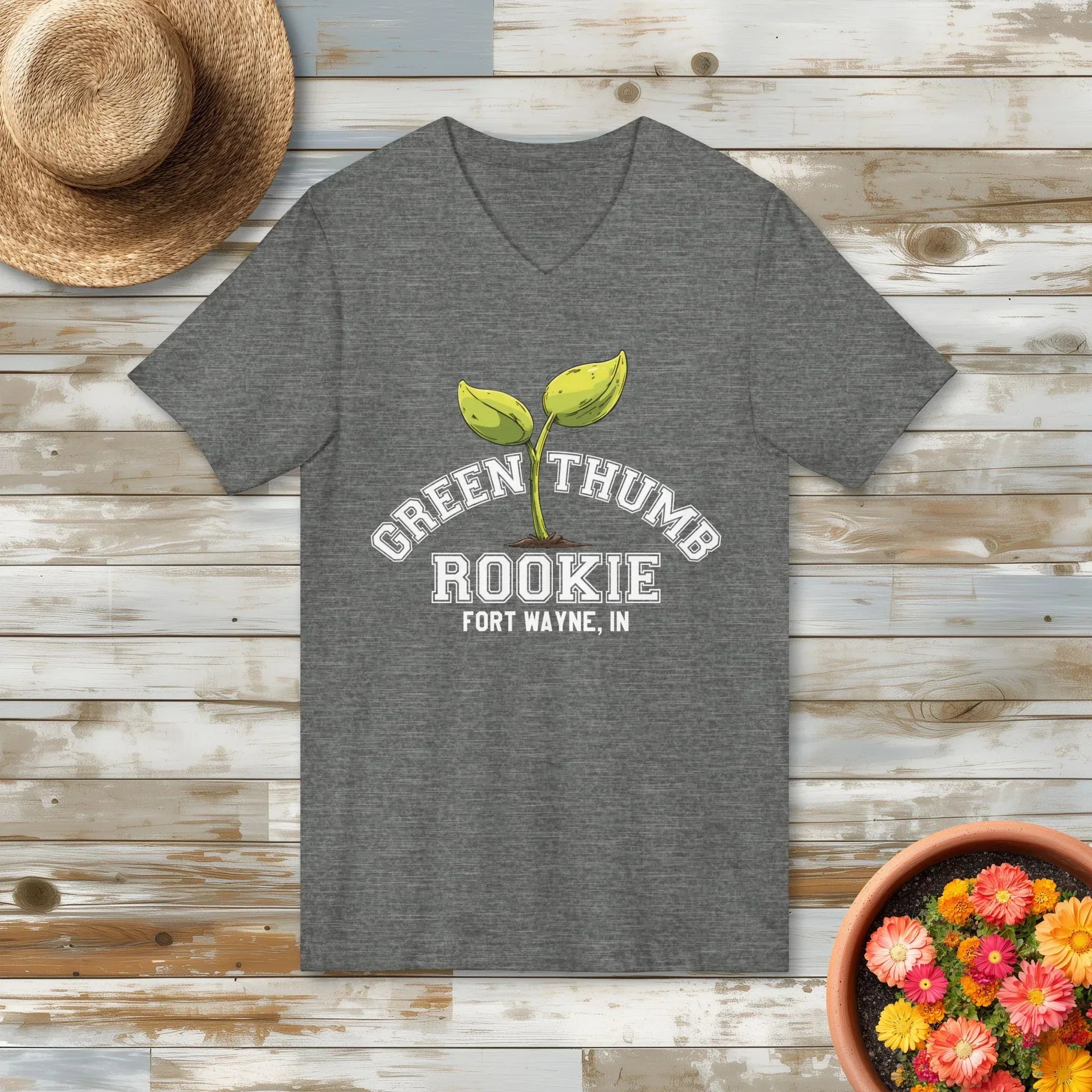Green Thumb Rookie Custom V-Neck Shirt