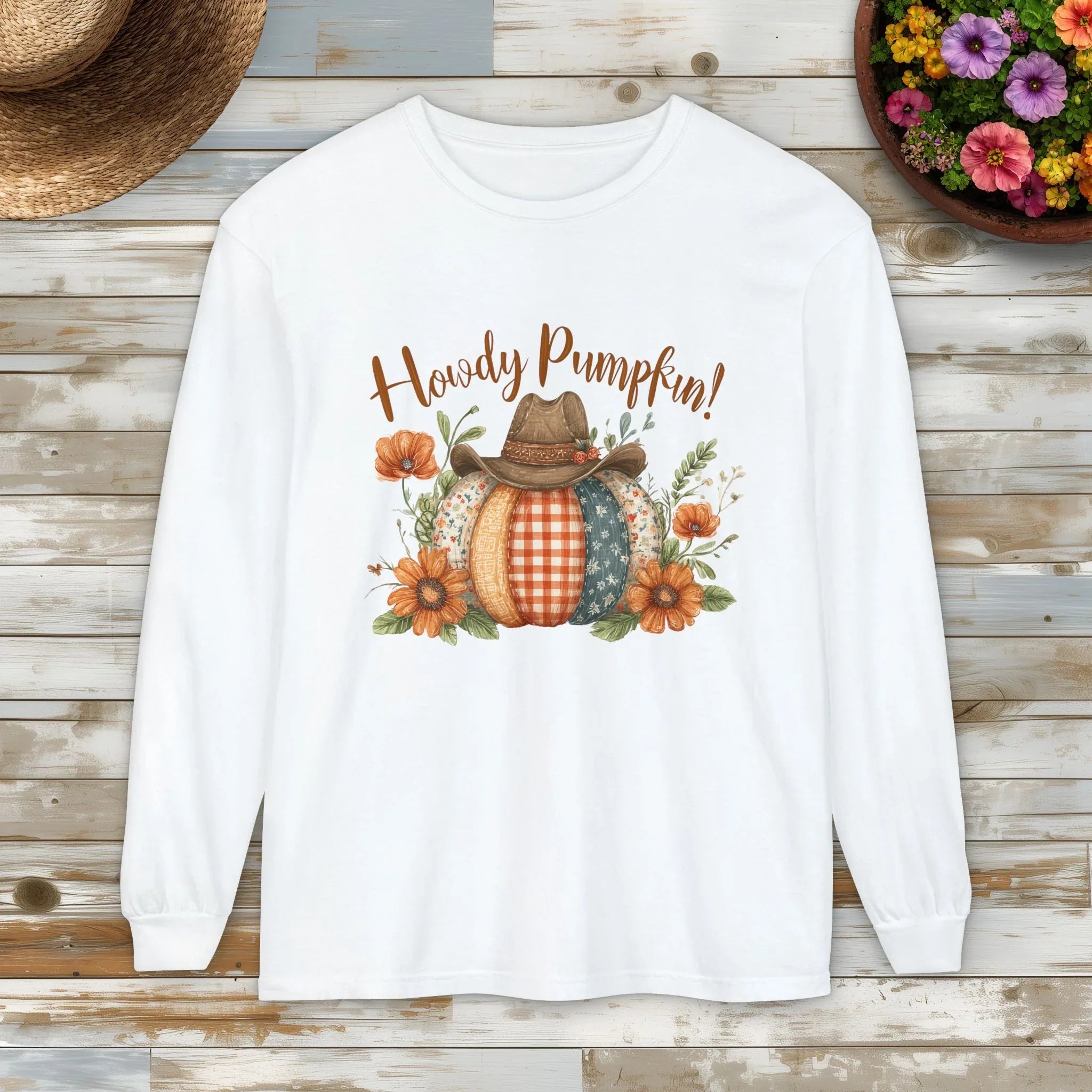 Howdy Pumpkin Long Sleeve Tee
