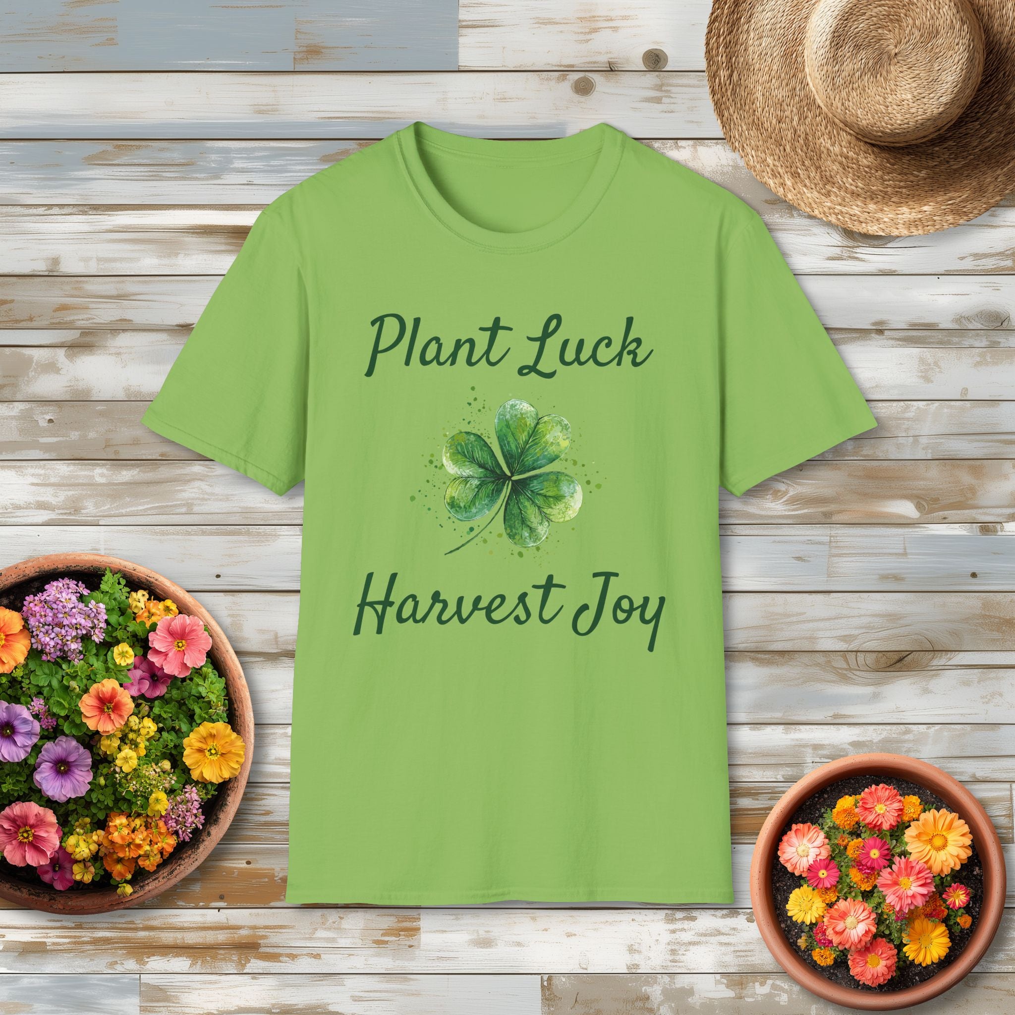 Plant Luck Harvest Joy Shamrock T-Shirt